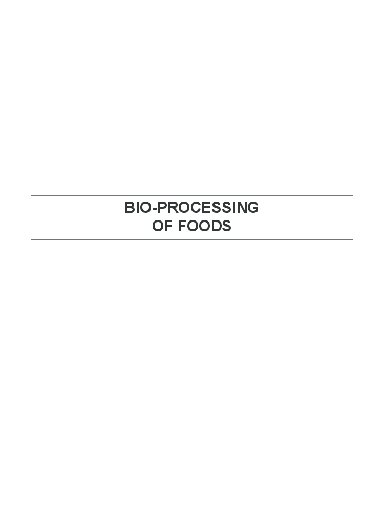 Bio Processing of Food eBook By P.S. Panesar, H.K. Sharma and B.C. Sarkar - Page 2