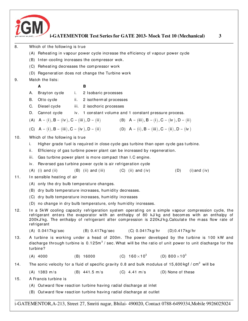 iGate Mock Test Mechanics X - Page 4