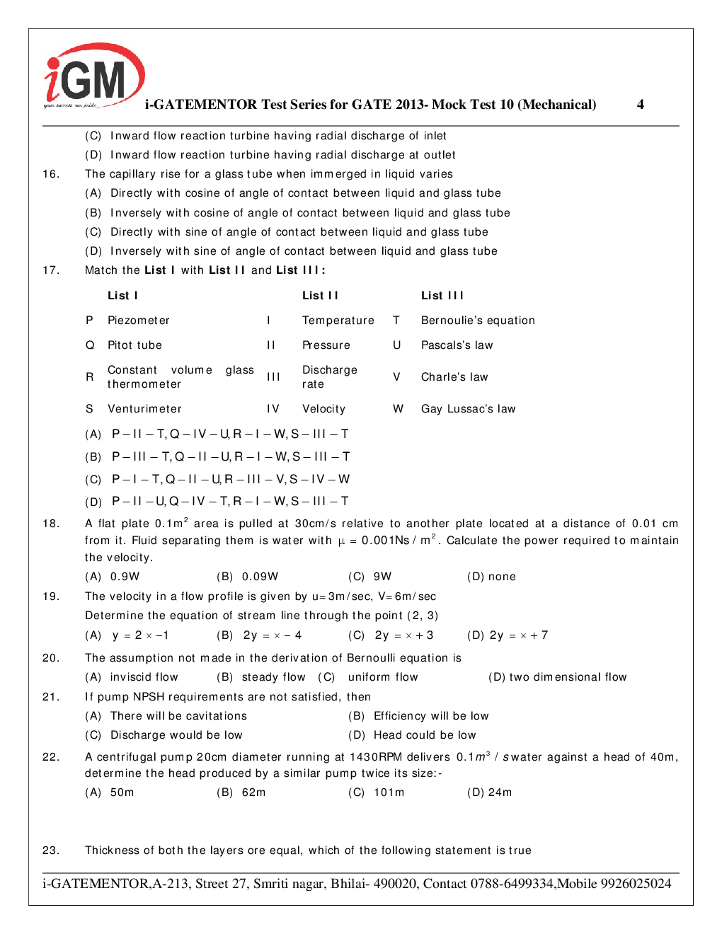 iGate Mock Test Mechanics X - Page 5