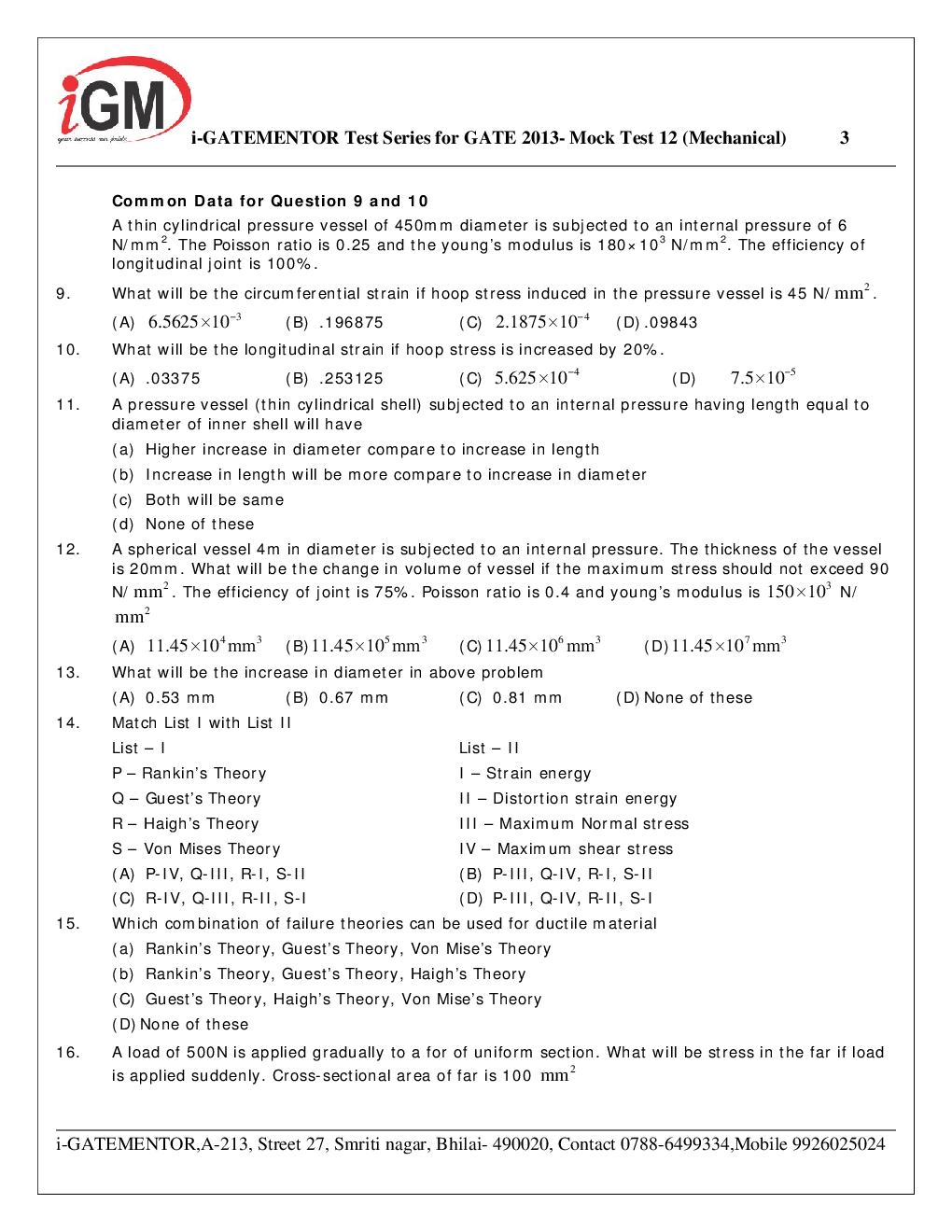 iGate Mock Test Mechanics XII - Page 4