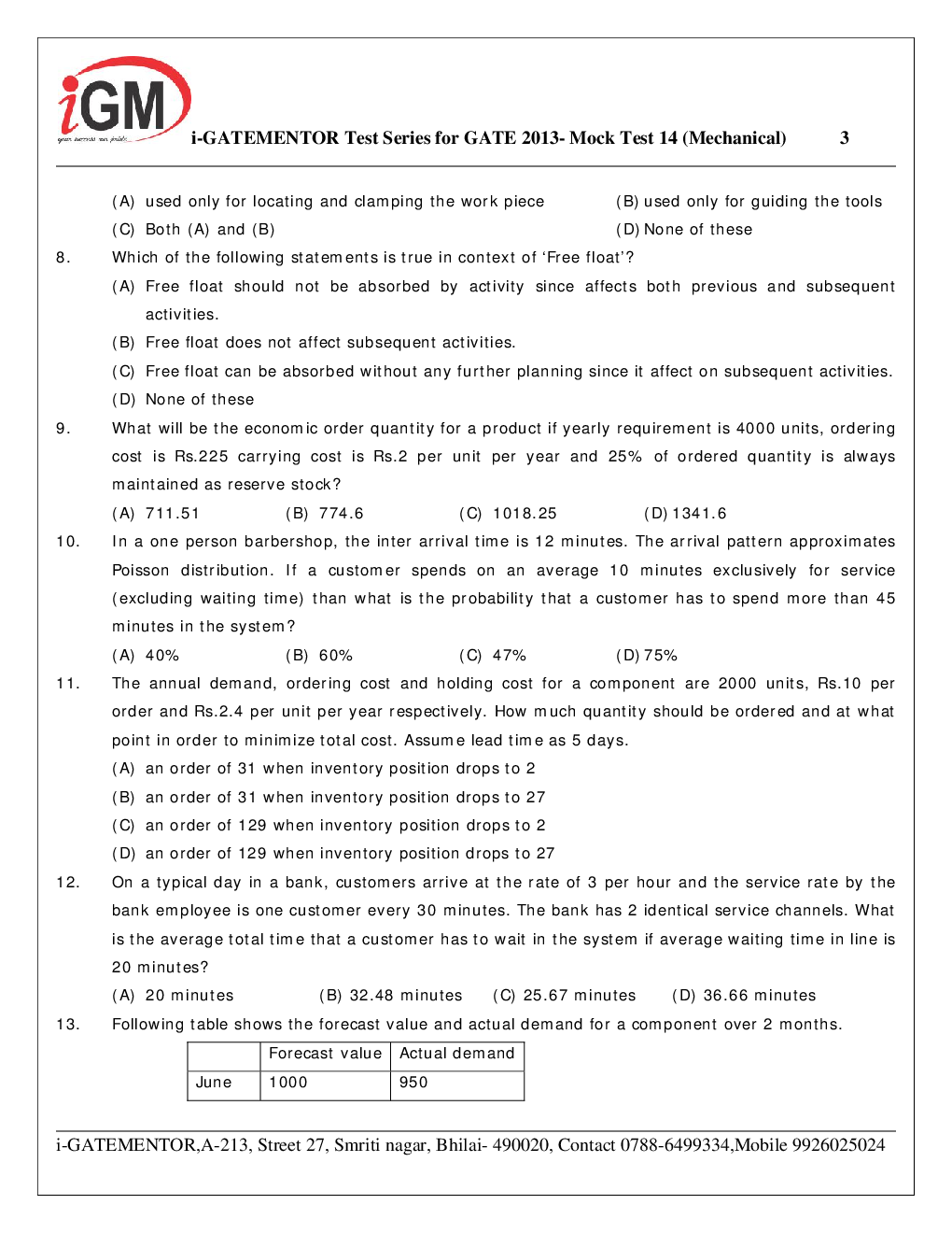 iGate Mock Test Mechanics XIV - Page 4