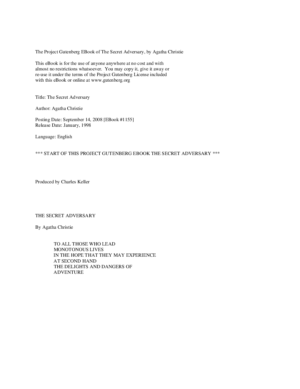 The Secret Adversary eBook By Agatha Christie - Page 2