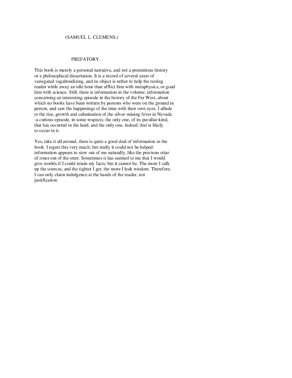 Roughing it free ebook By Mark Twain - Page 3