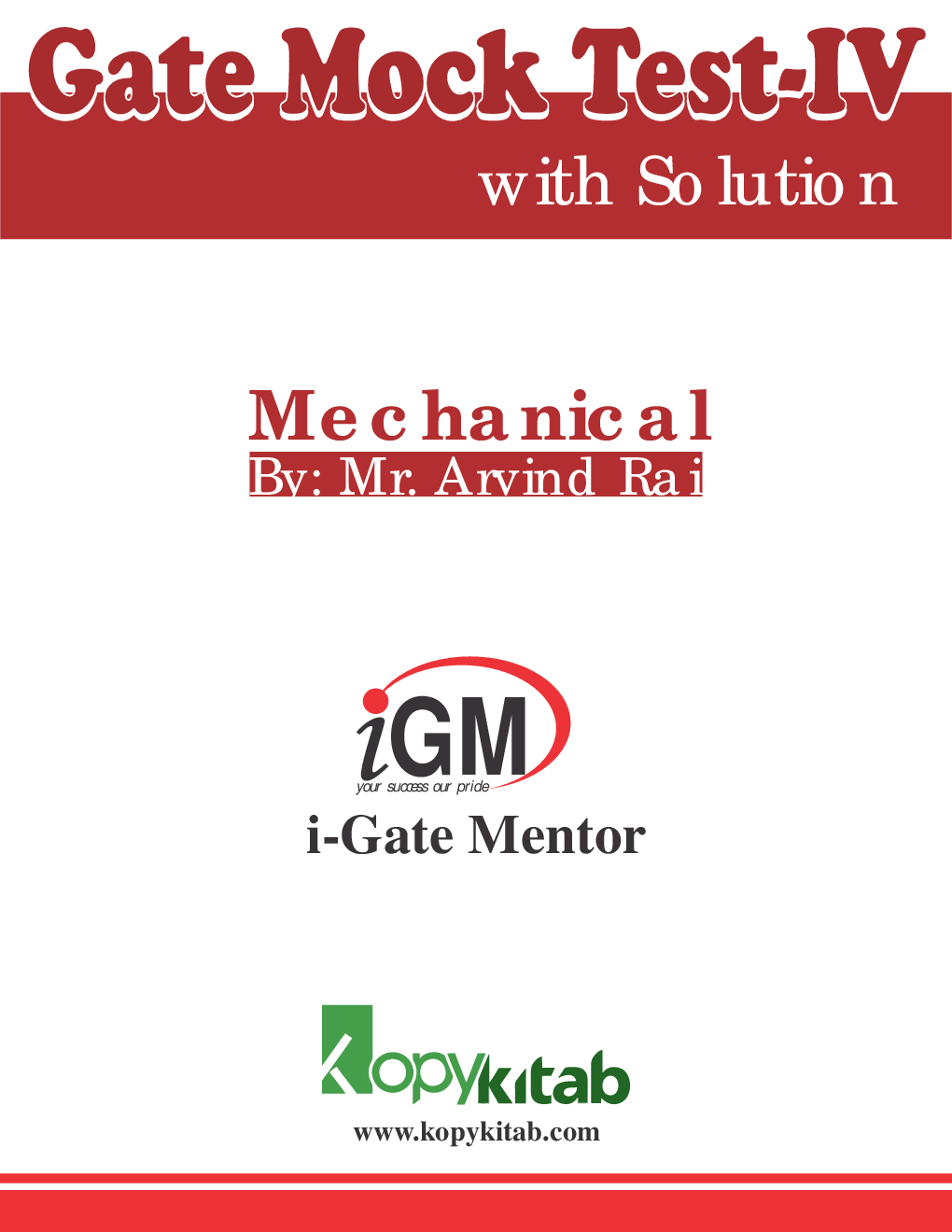 iGate Mechanical Mock Test IV With Solution By Mr Arvind Rai - Page 1