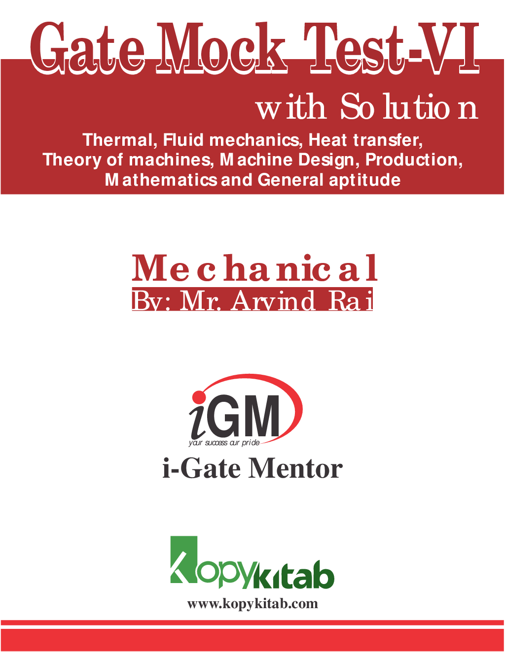 iGate Mechanical Mock Test VI With Solution By Mr Arvind Rai - Page 1