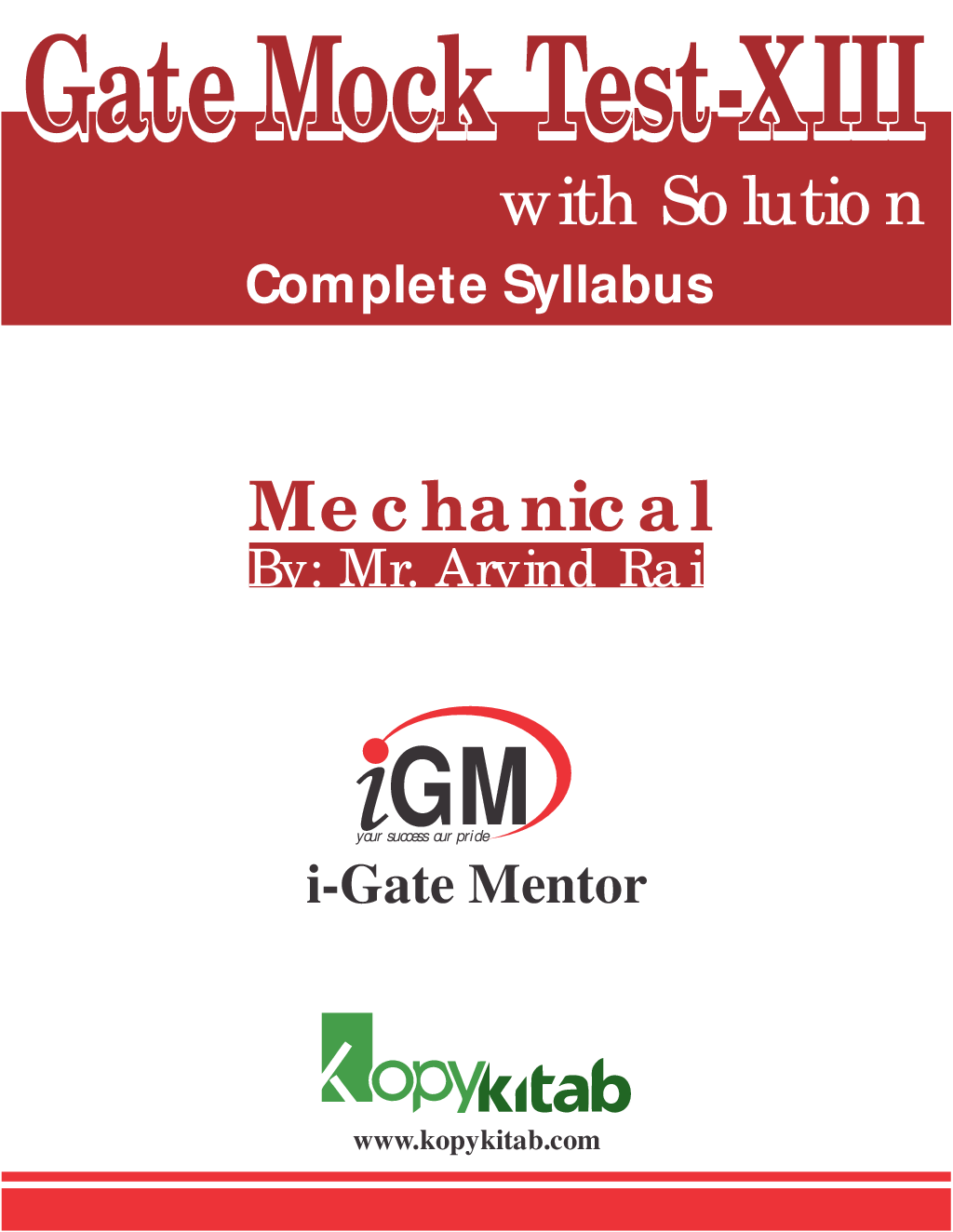 iGate Mock Test Mechanics XIII - Page 1