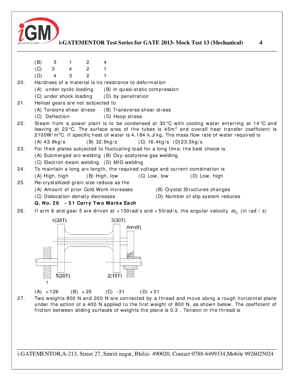 iGate Mock Test Mechanics XIII - Page 5