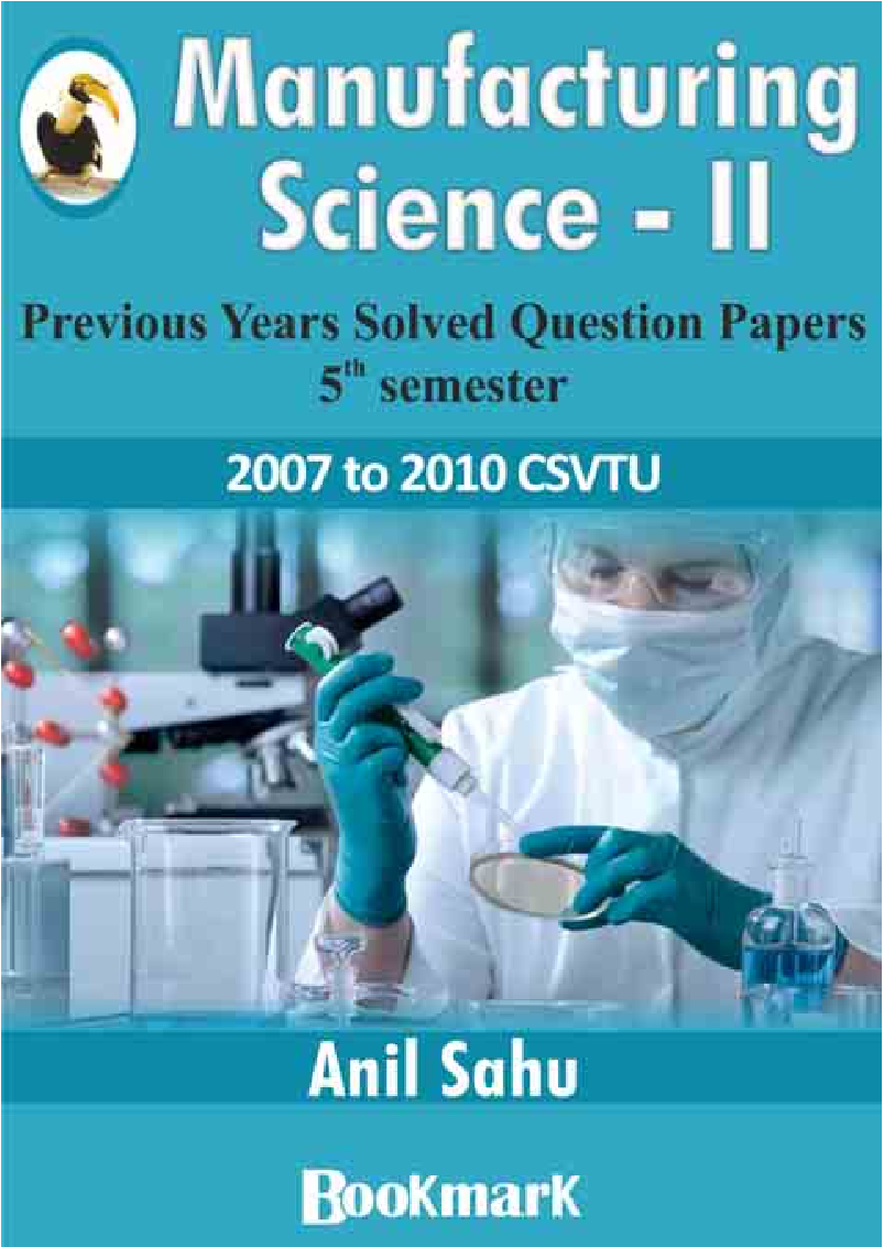 Bookmark Manufacturing Science II - Page 1