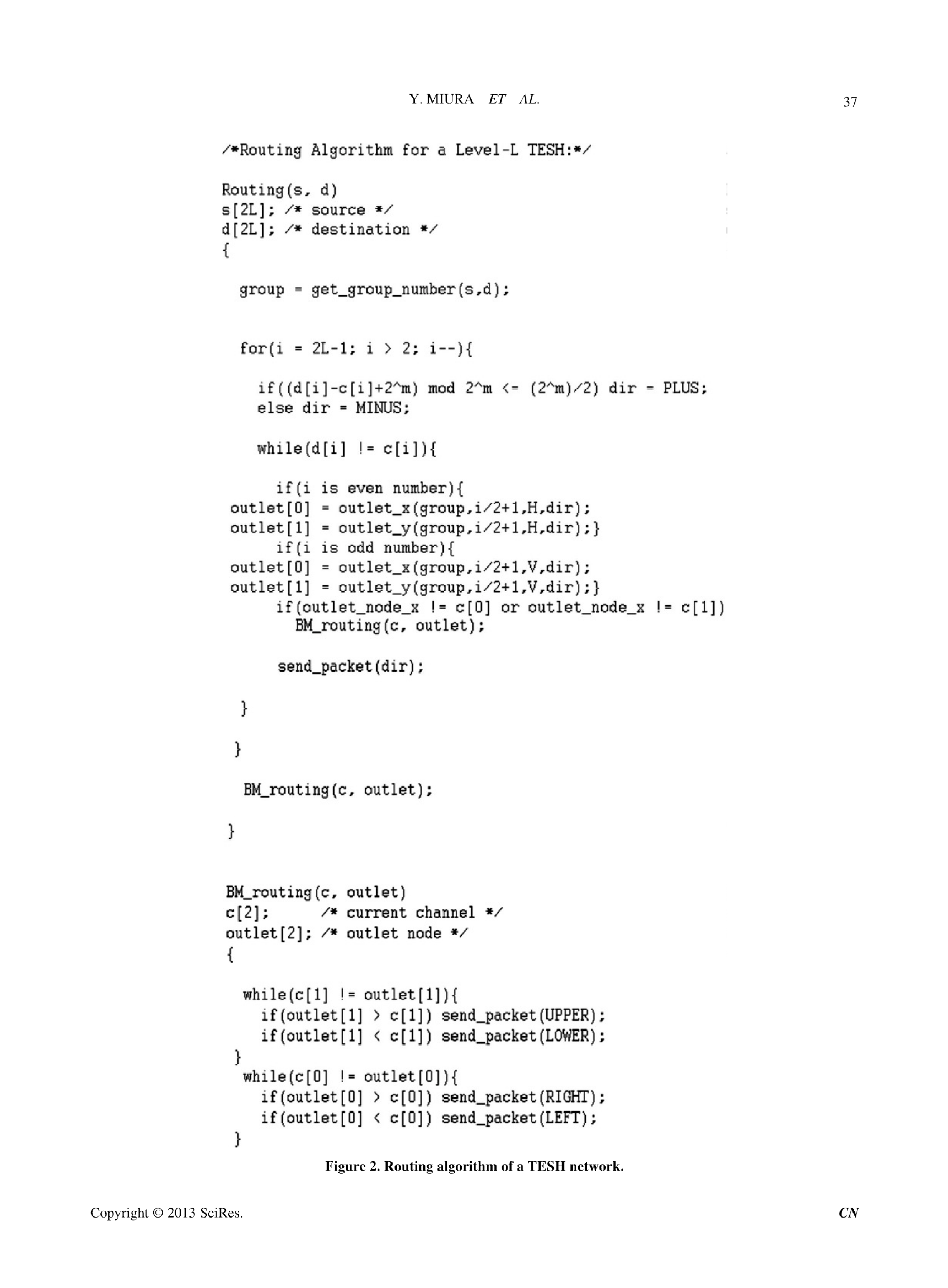 Adaptive Routing Algorithms and Implementation for TESH Network Journal - Page 5