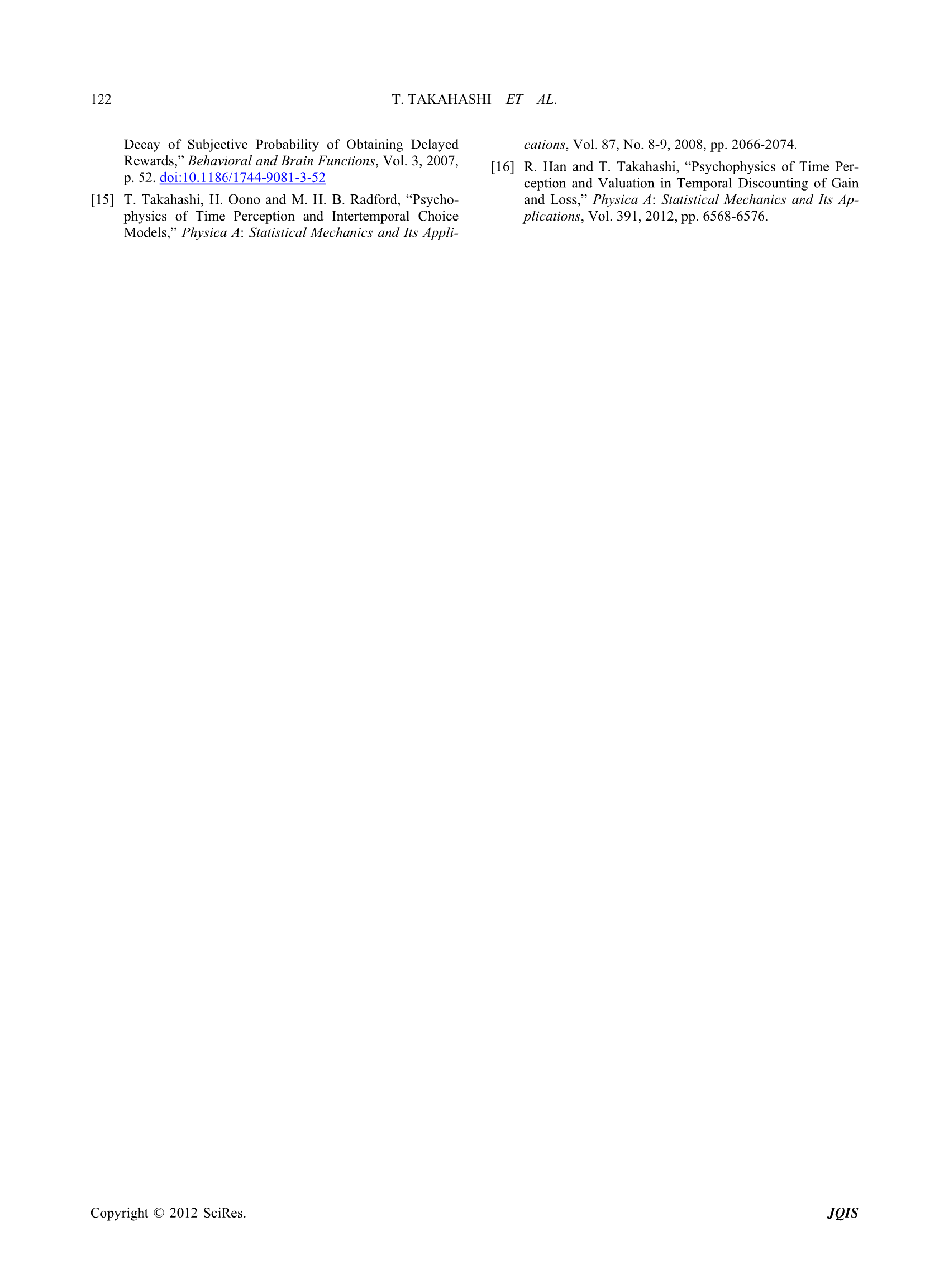 An Experimental Comparison of Quantum Decision Theoretical Models of Intertemporal Choice for Gain and Loss Journal - Page 5