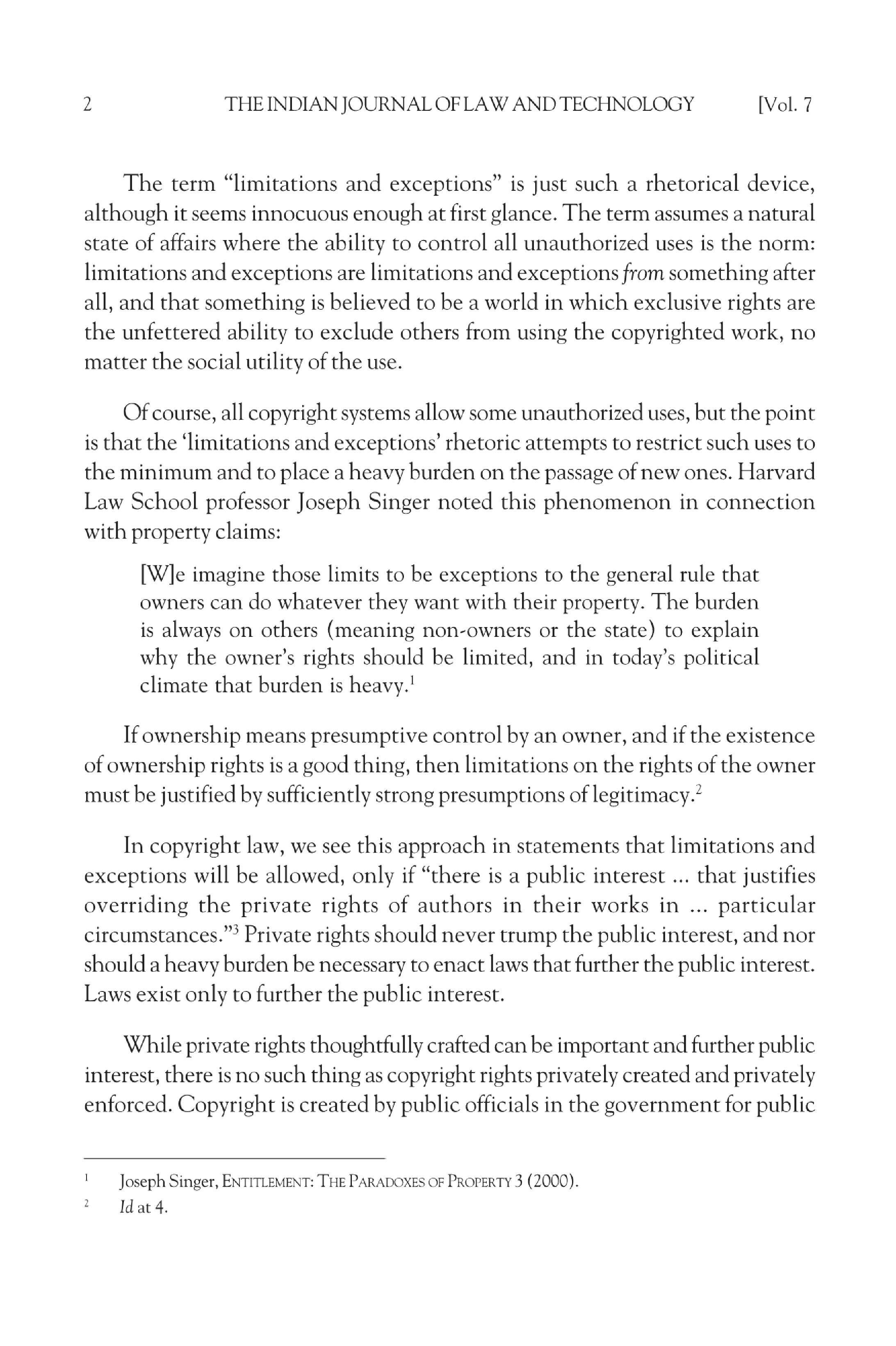 Limitations and exceptions in the digital era Journal - Page 3