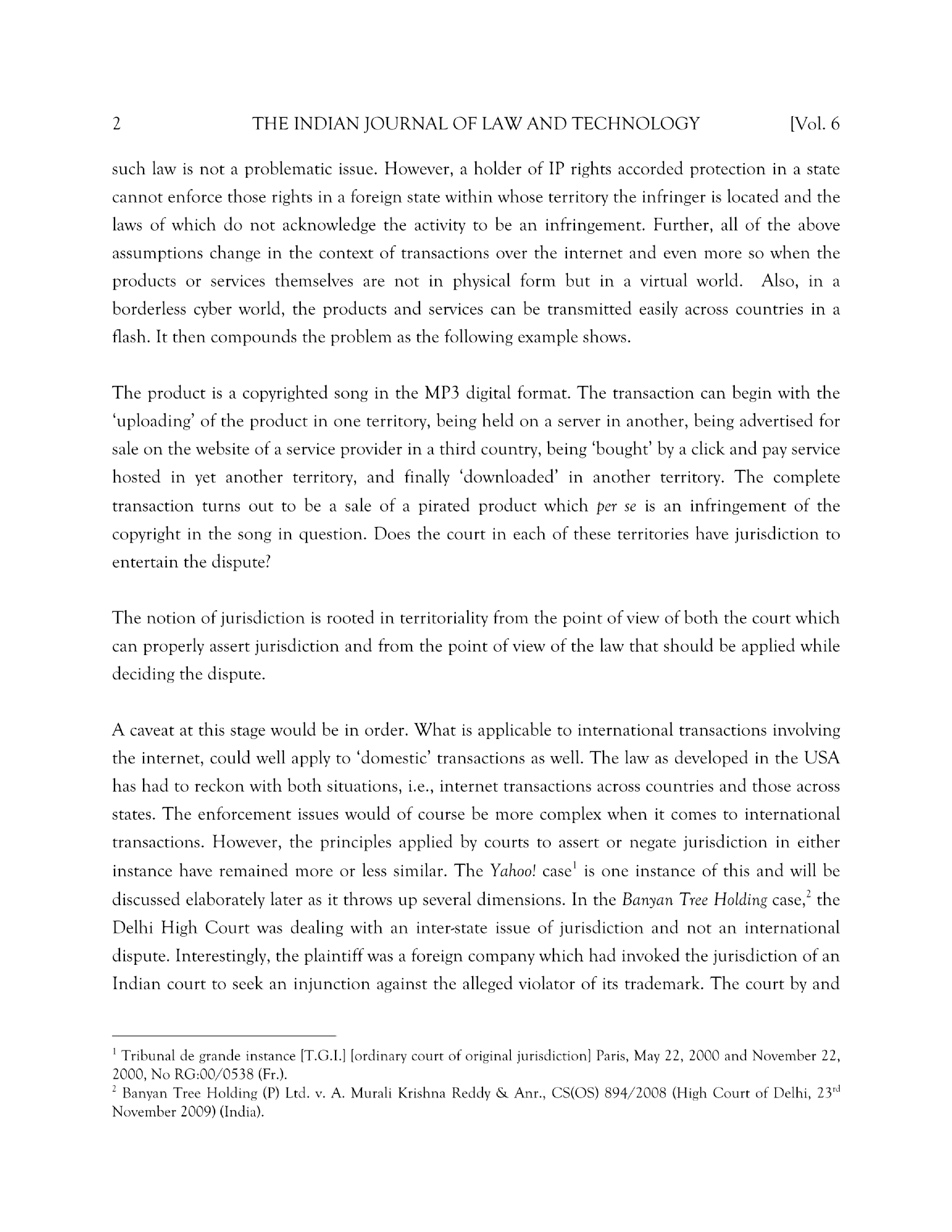 Jurisdictional issues in cyberspace Journal - Page 3