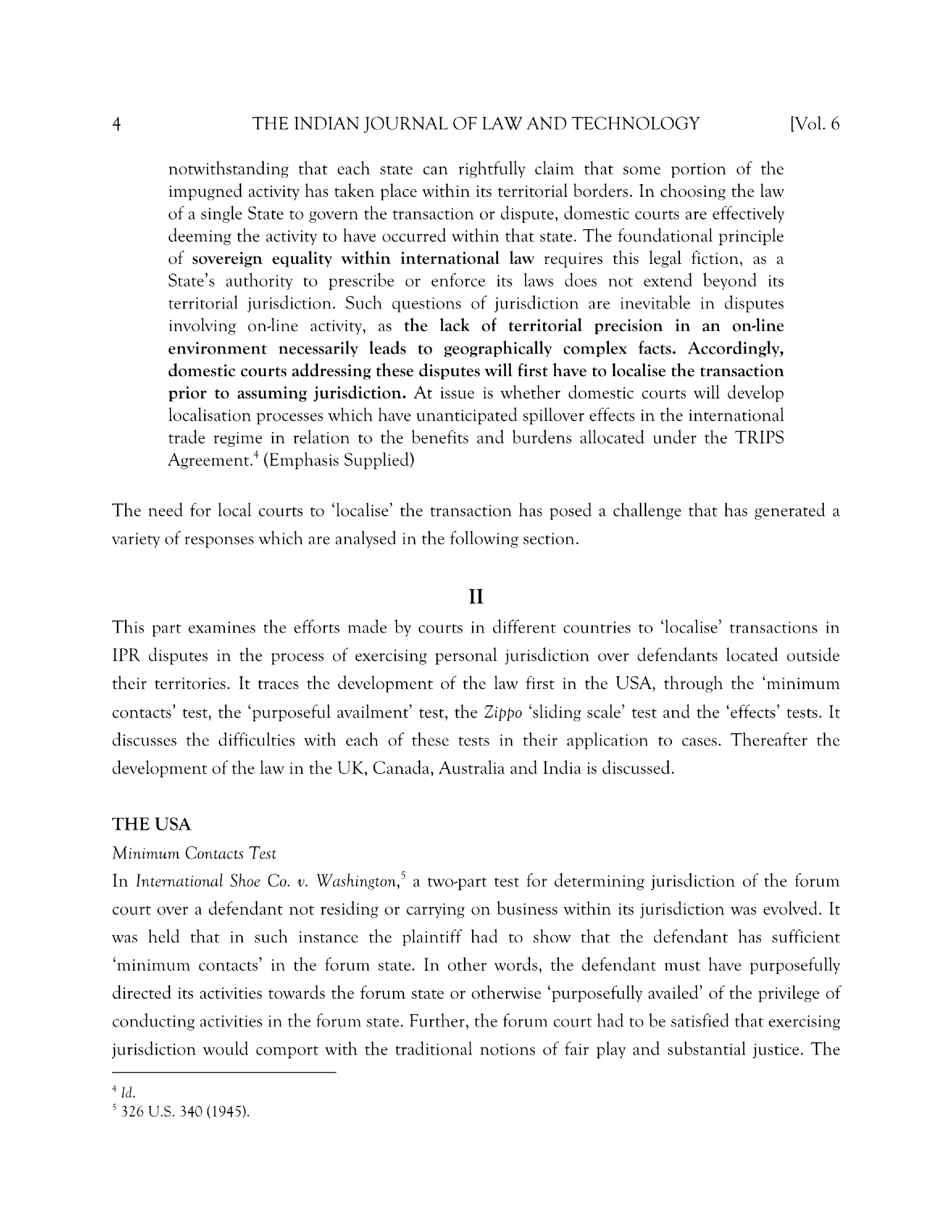 Jurisdictional issues in cyberspace Journal - Page 5