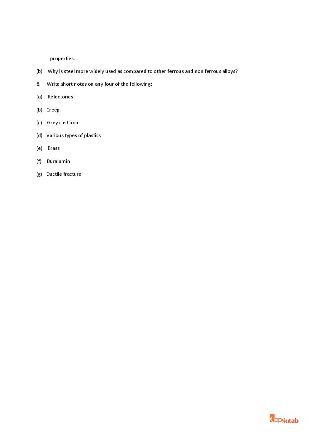 Material Science and Engineering Material Previous Year Question Papers For RGPV - Page 4