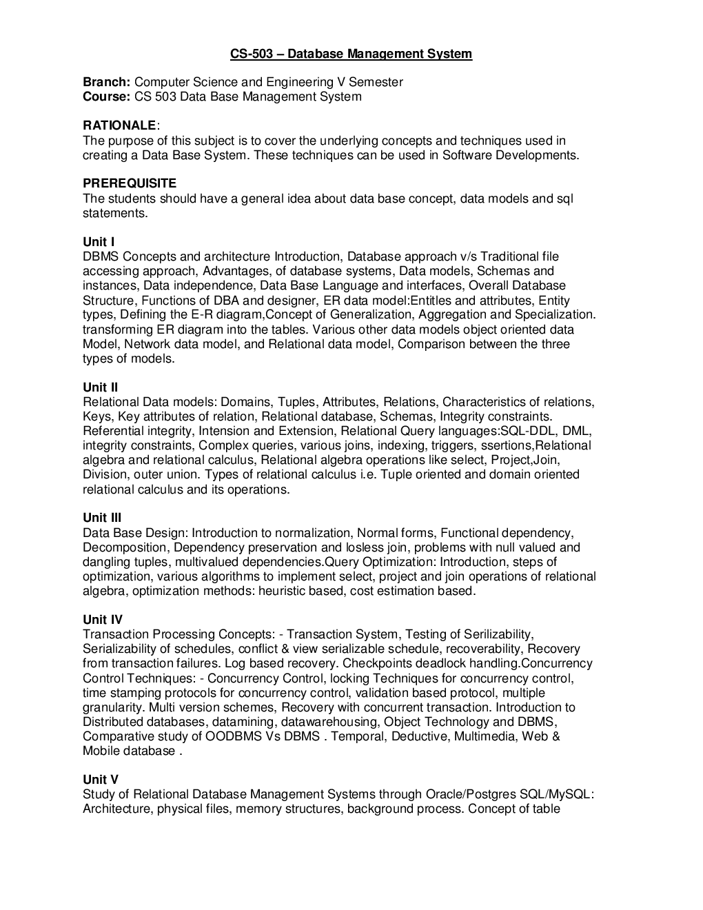 BE 5th Sem Syllabus of all Branches for RGPV - Page 5