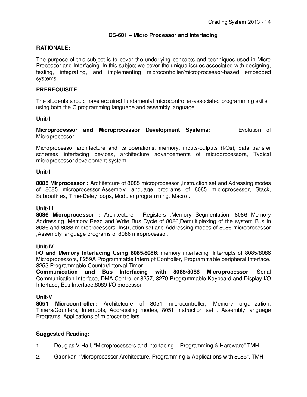 BE 6th Sem Syllabus of all Branches for RGPV - Page 1