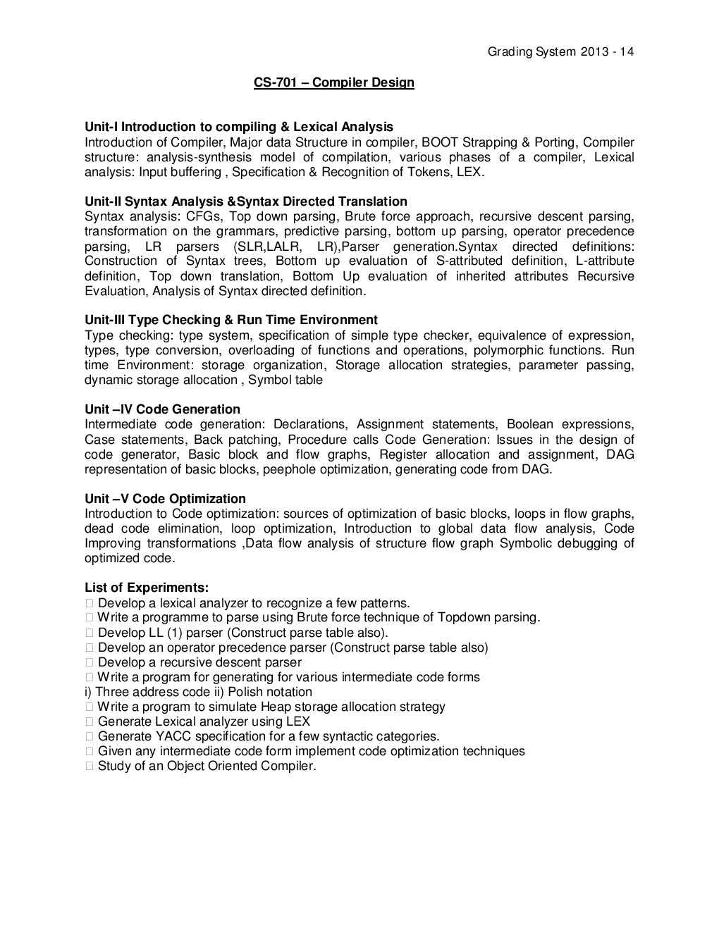 BE 7th Sem Syllabus of all Branches for RGPV - Page 1