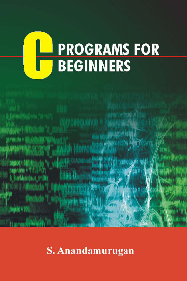 Download C Programs for Beginners eBook PDF Online By S Anandamurugan 2022