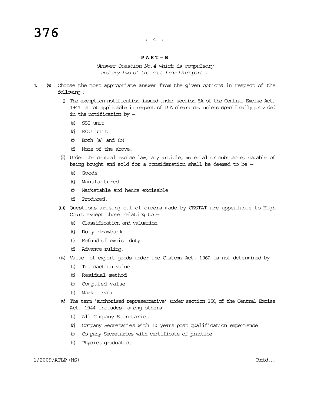 CS Advanced Tax Laws and Practice Question Paper - Page 5