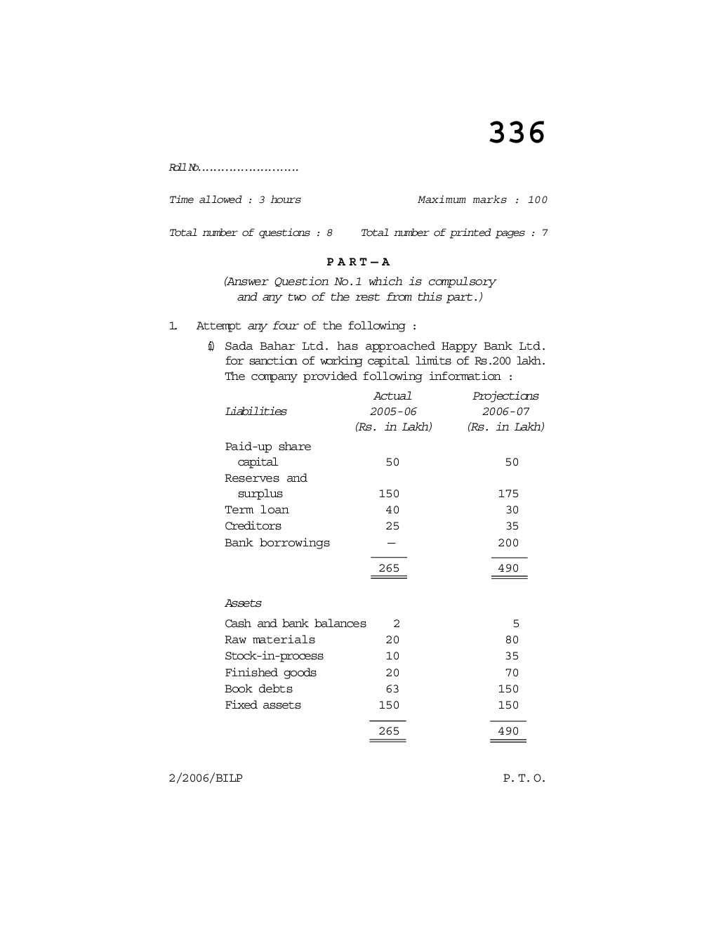 CS Banking and Insurance Law and Practice Question Paper - Page 5