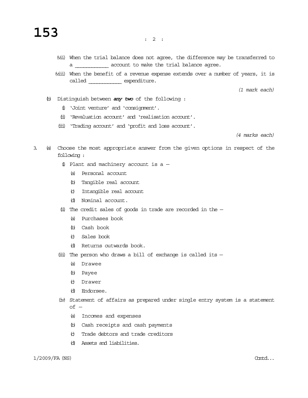 CS Financial Accounting Question Paper - Page 3