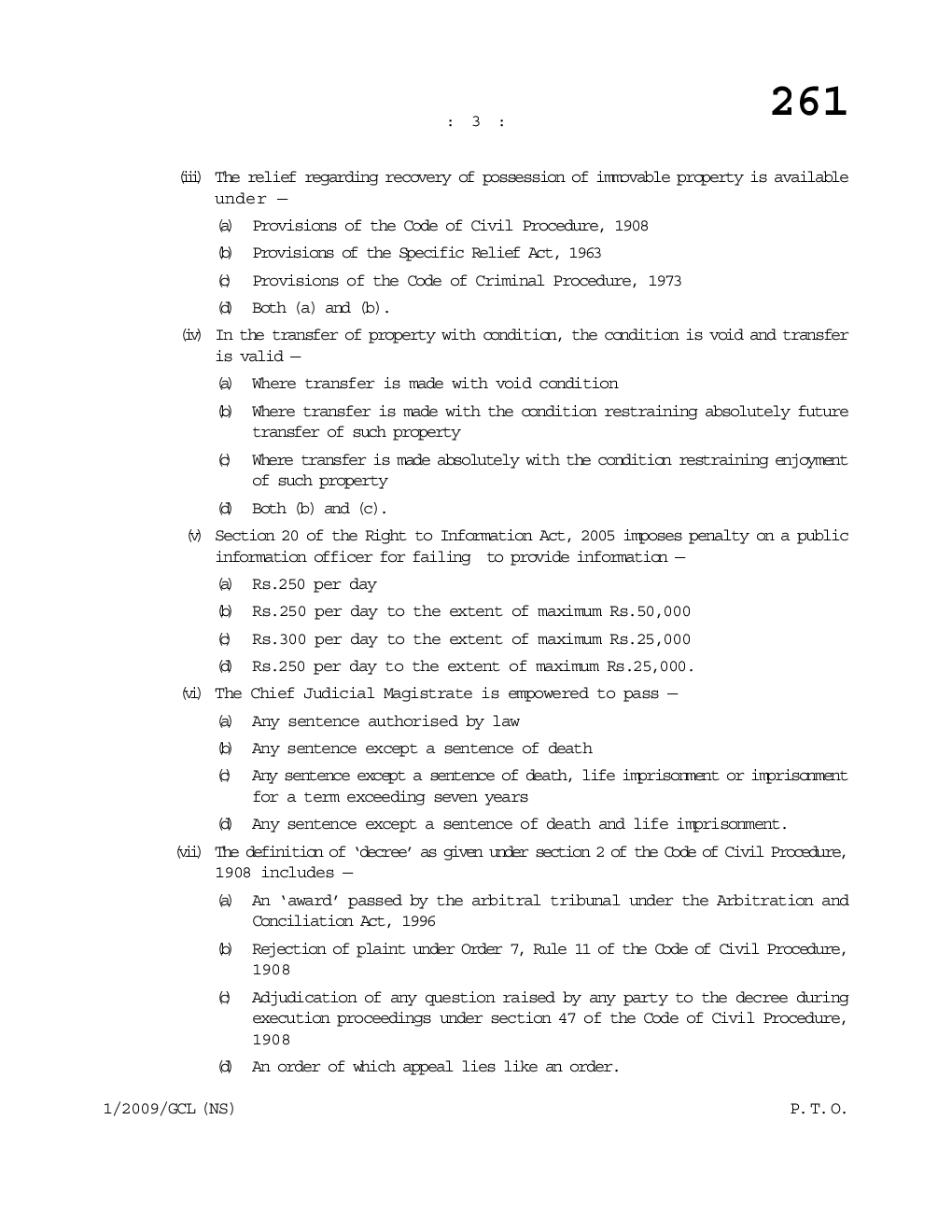 CS General and Commercial Laws Question Paper - Page 4