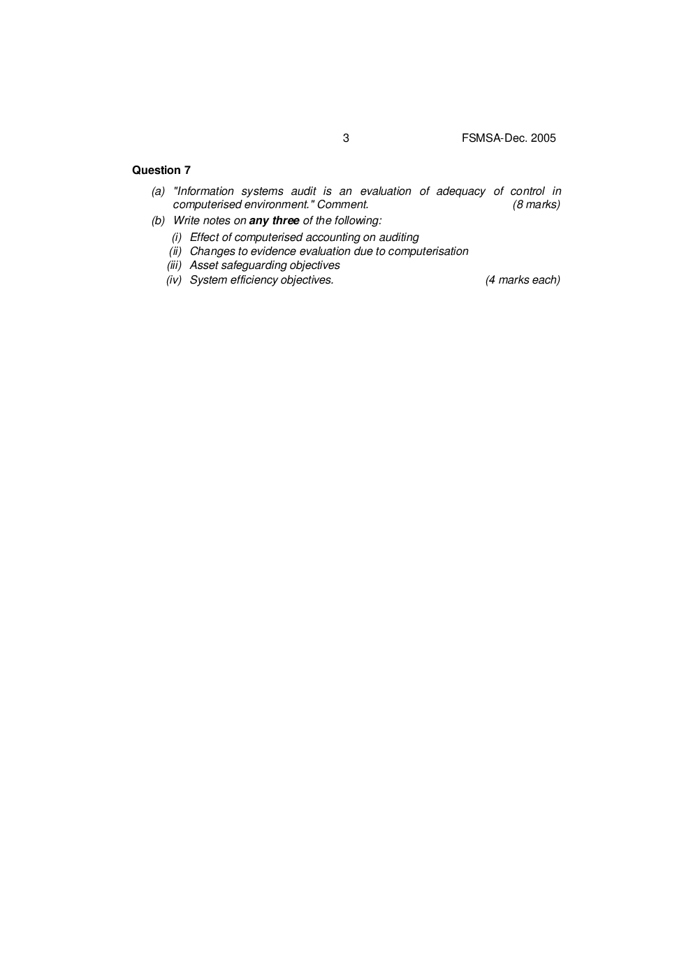 CS Secretarial Management and Systems Audit Question Paper - Page 4