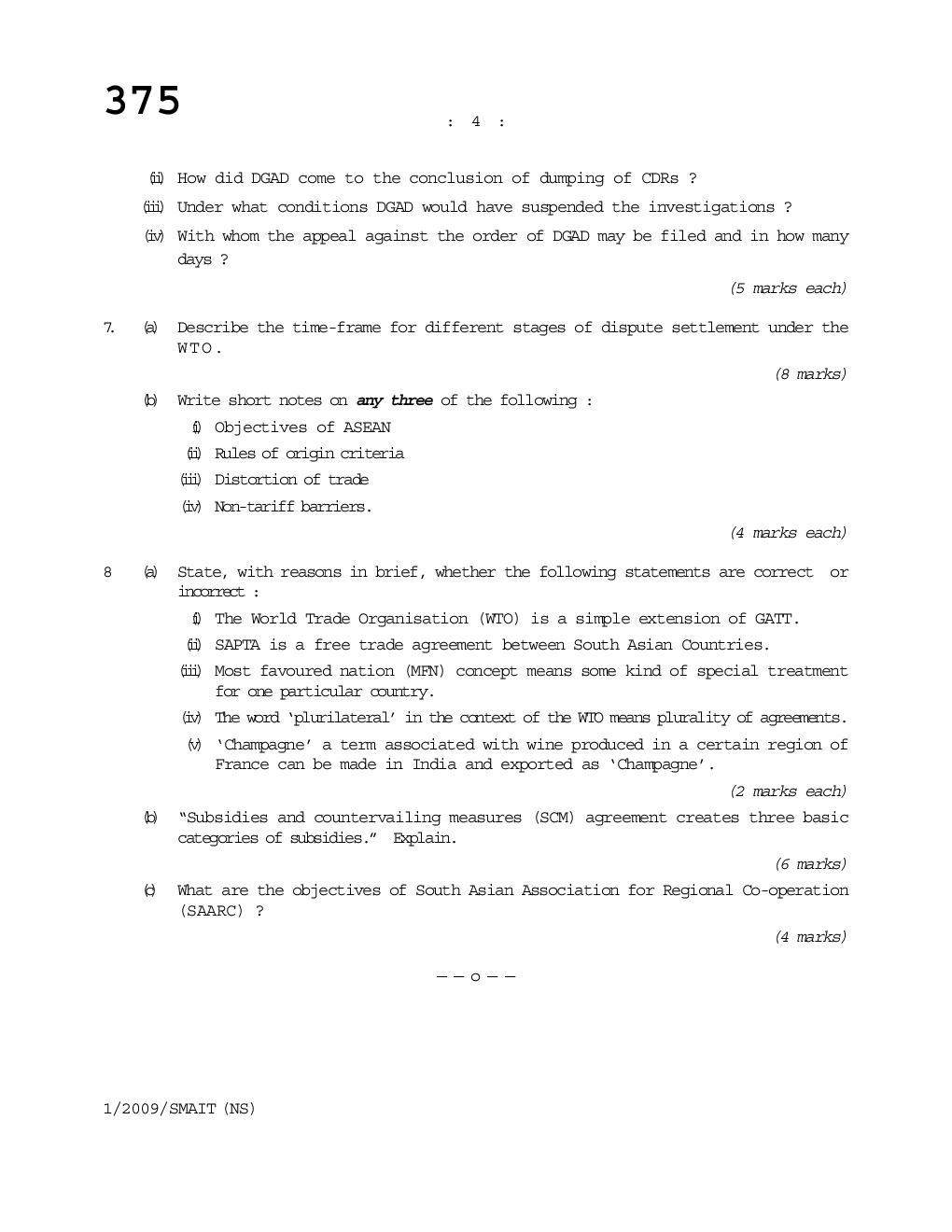 CS Strategic Management Alliances and International Trade Question Paper - Page 5