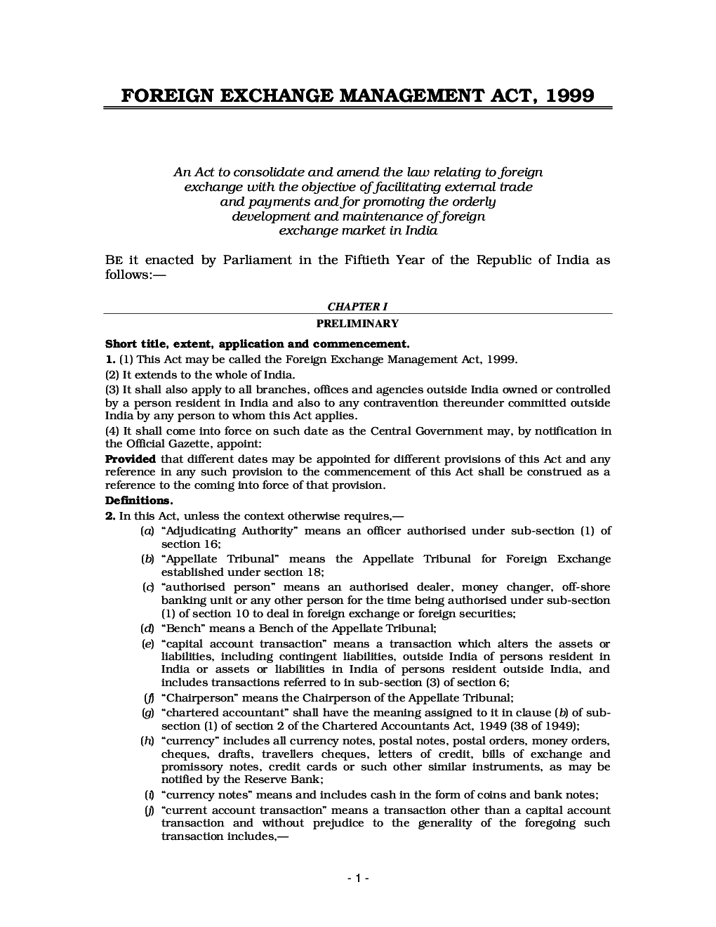 Foreign Exchange Management Act, 1999 Notes - Page 3