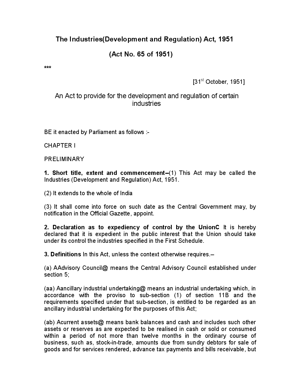 The Industries (Development and Regulation) Act, 1951 Notes - Page 3