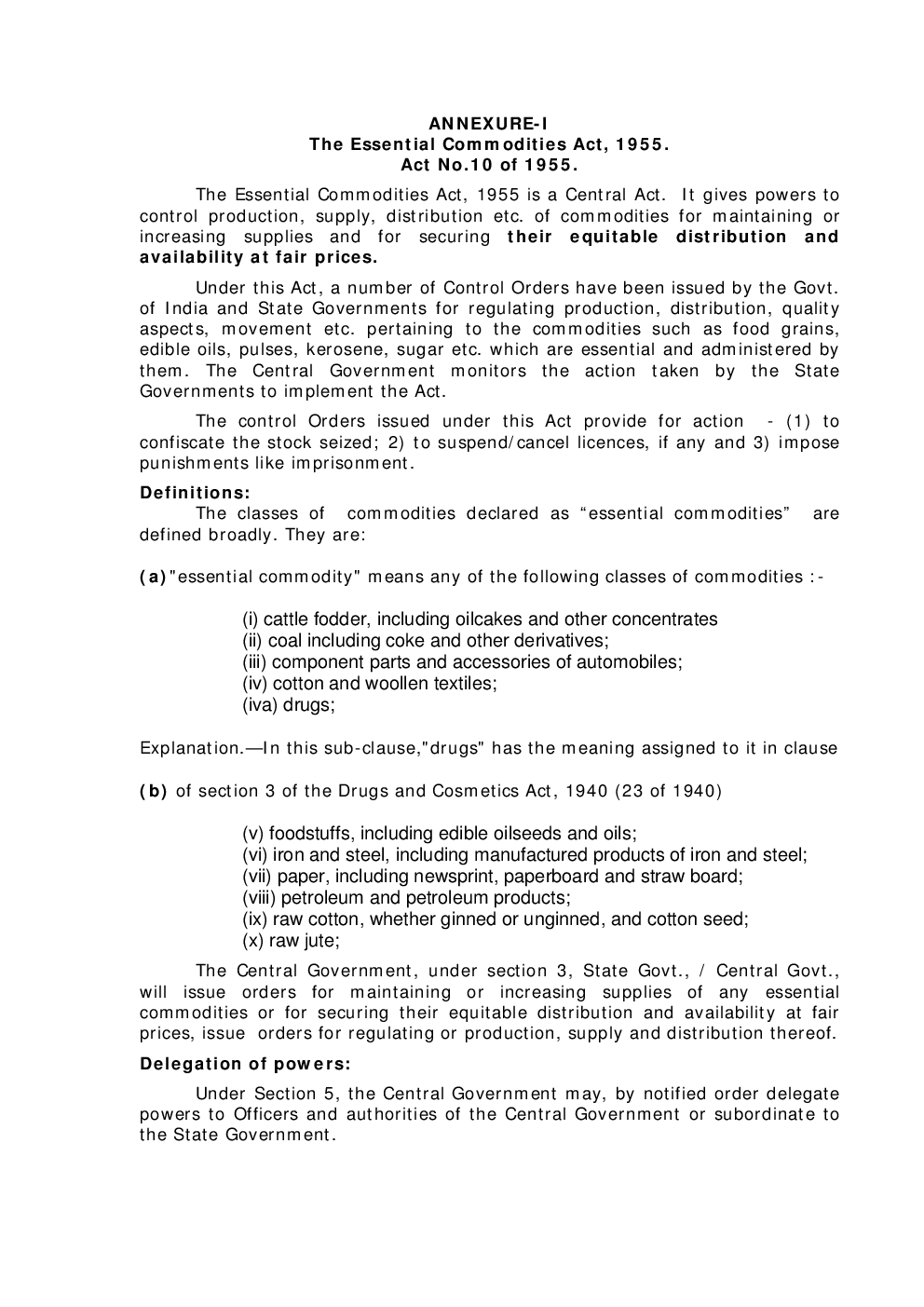 The Essential Commodities Act, 1955 Notes - Page 3