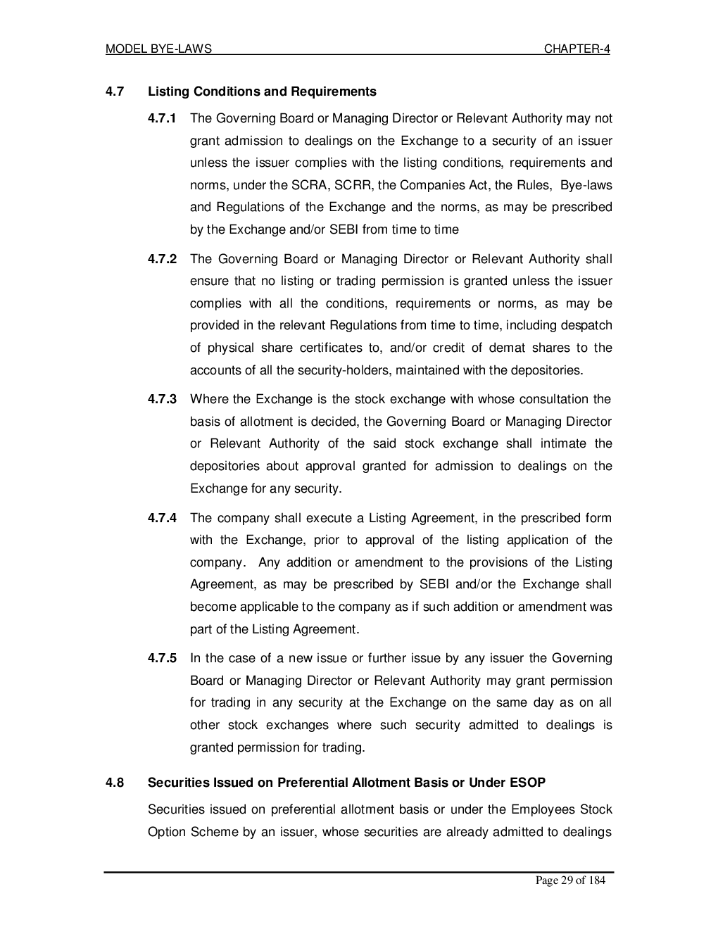 Listing of Securities Notes - Page 5