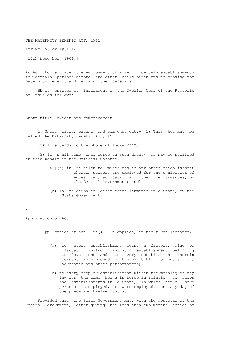 The Maternity Benefit Act, 1961 Notes - Page 3