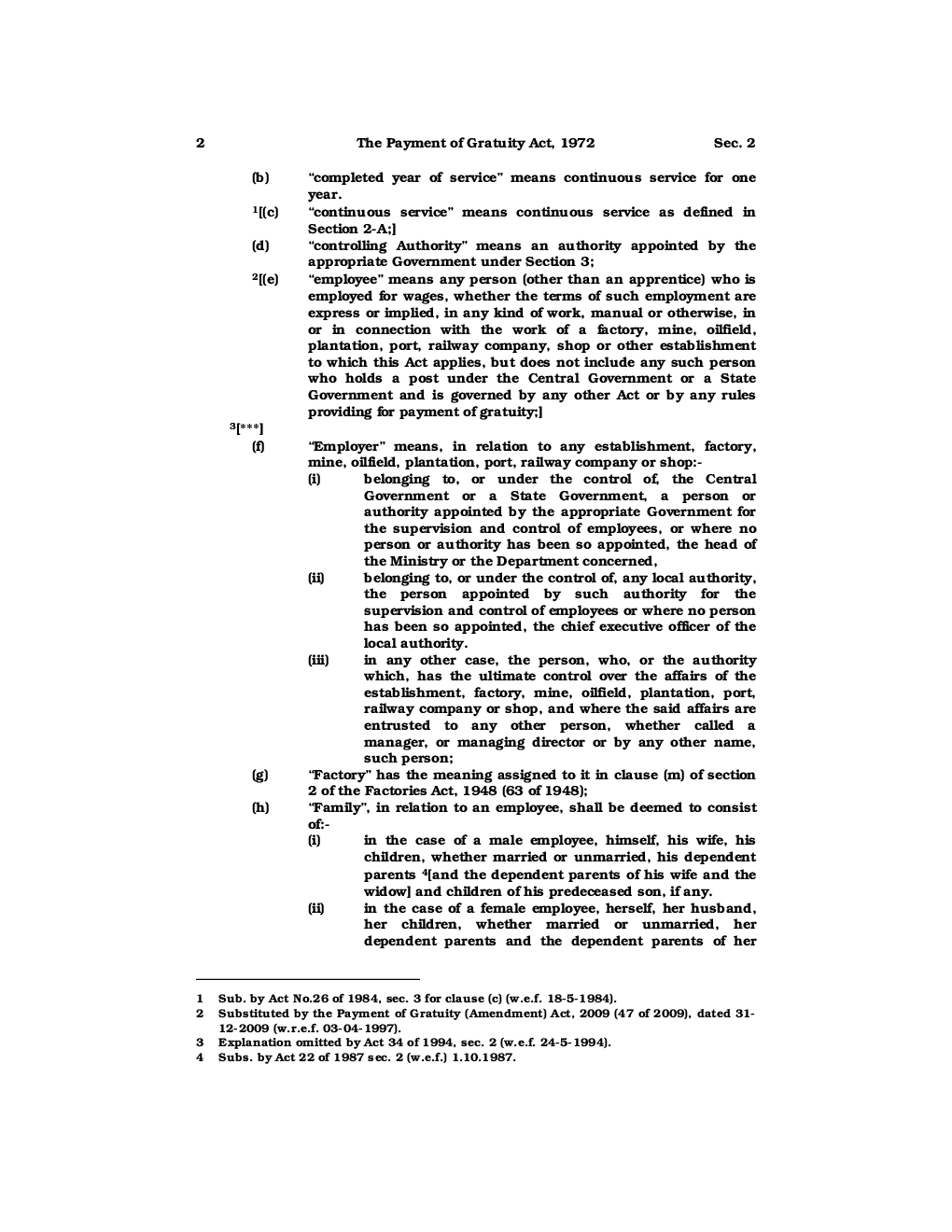 The Payment of Gratuity Act, 1972 Notes - Page 4