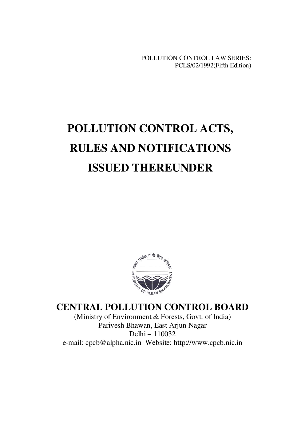 Pollution Control Acts Rules and Notifications Notes - Page 3