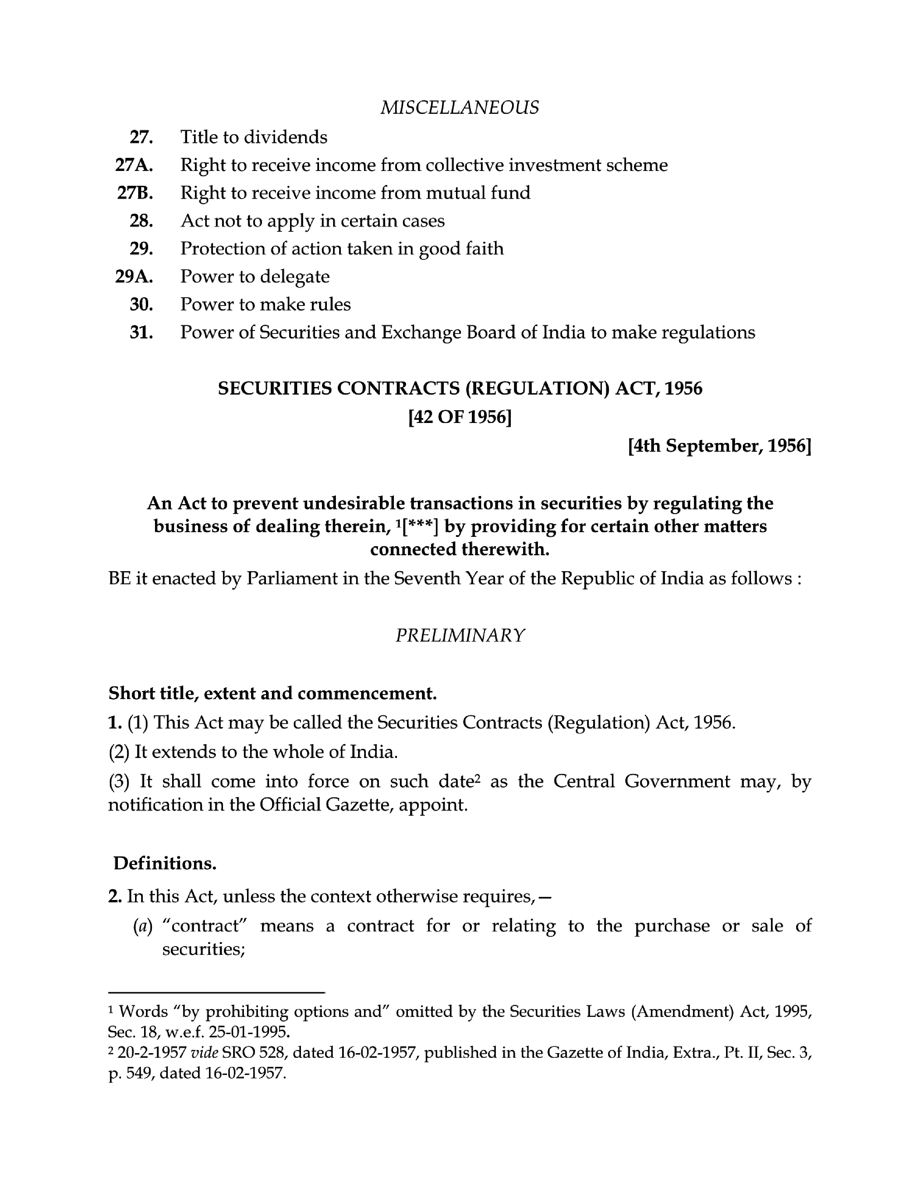 Securities Contracts (Regulation) ACT, 1956 Notes - Page 5