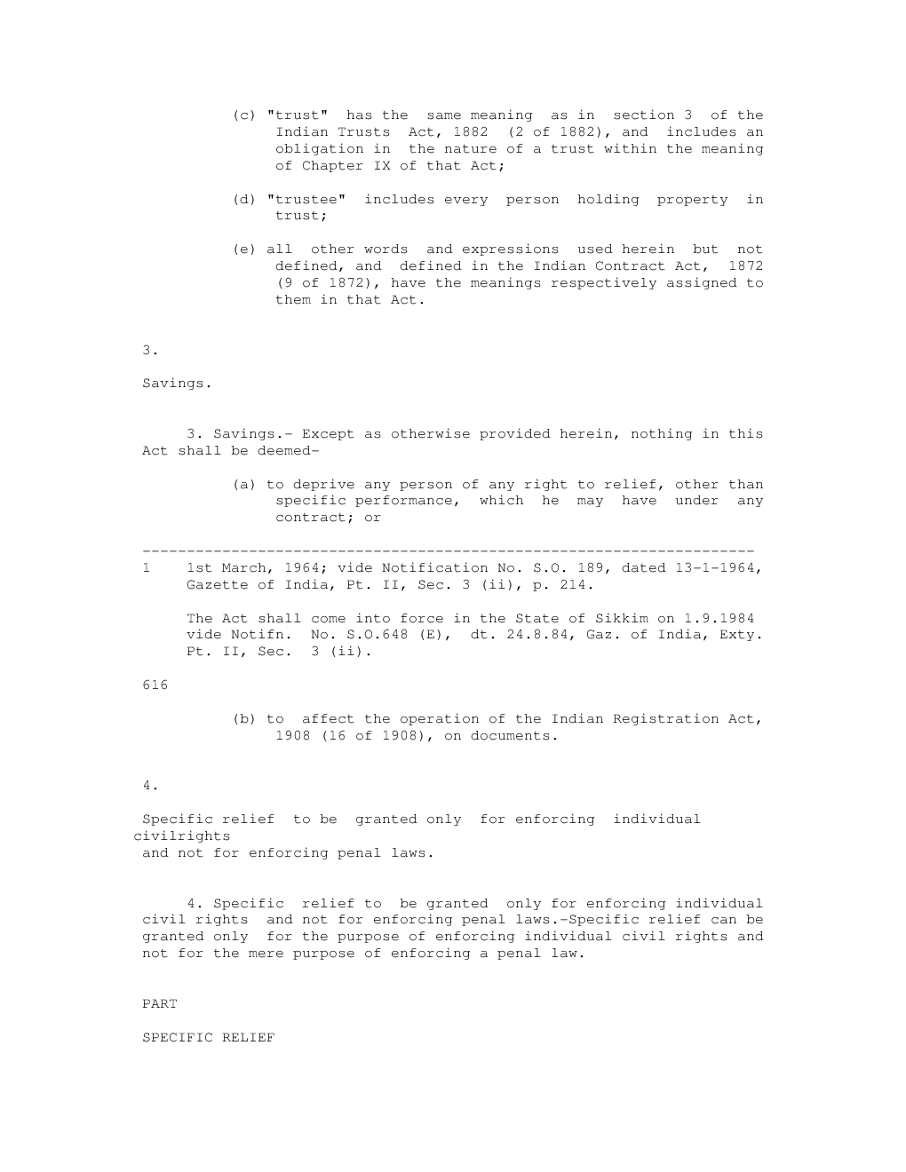 The Specific Relief Act, 1963 Notes - Page 4