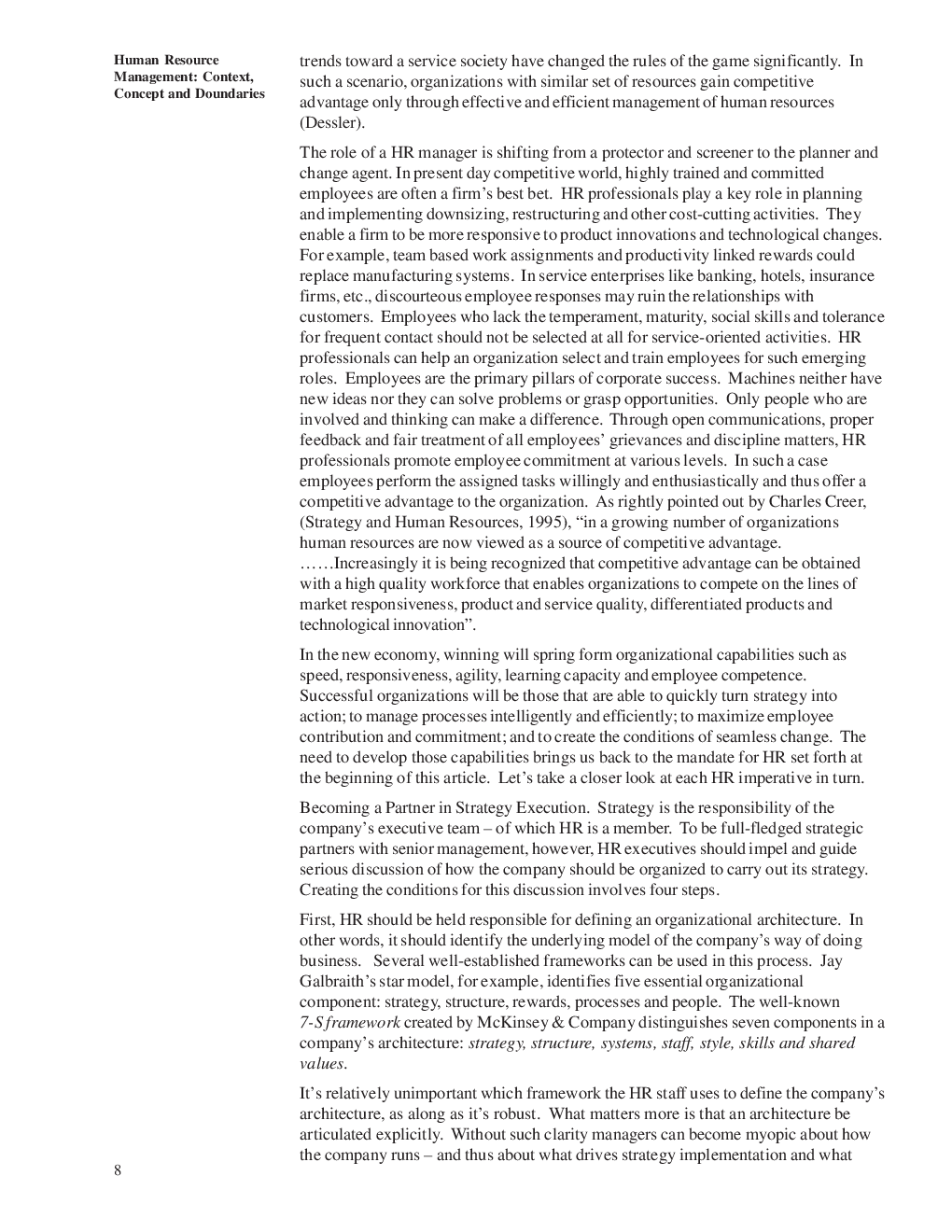 Human Resoruce Management Context, Concept and Boundaries - Page 5