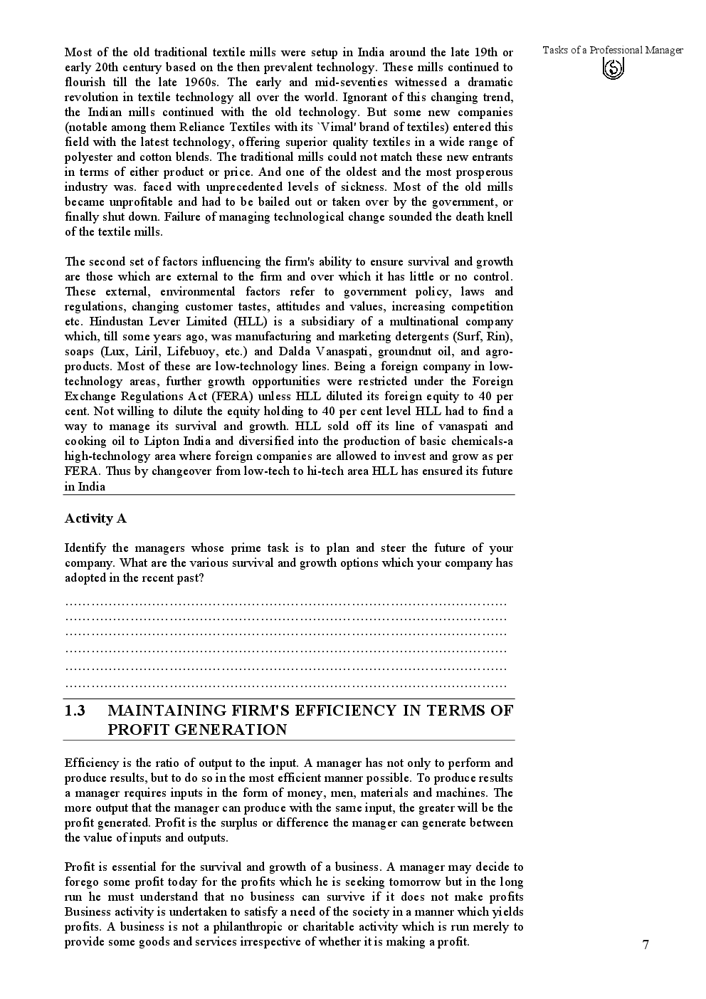 Management Functions and Behaviour - Page 4