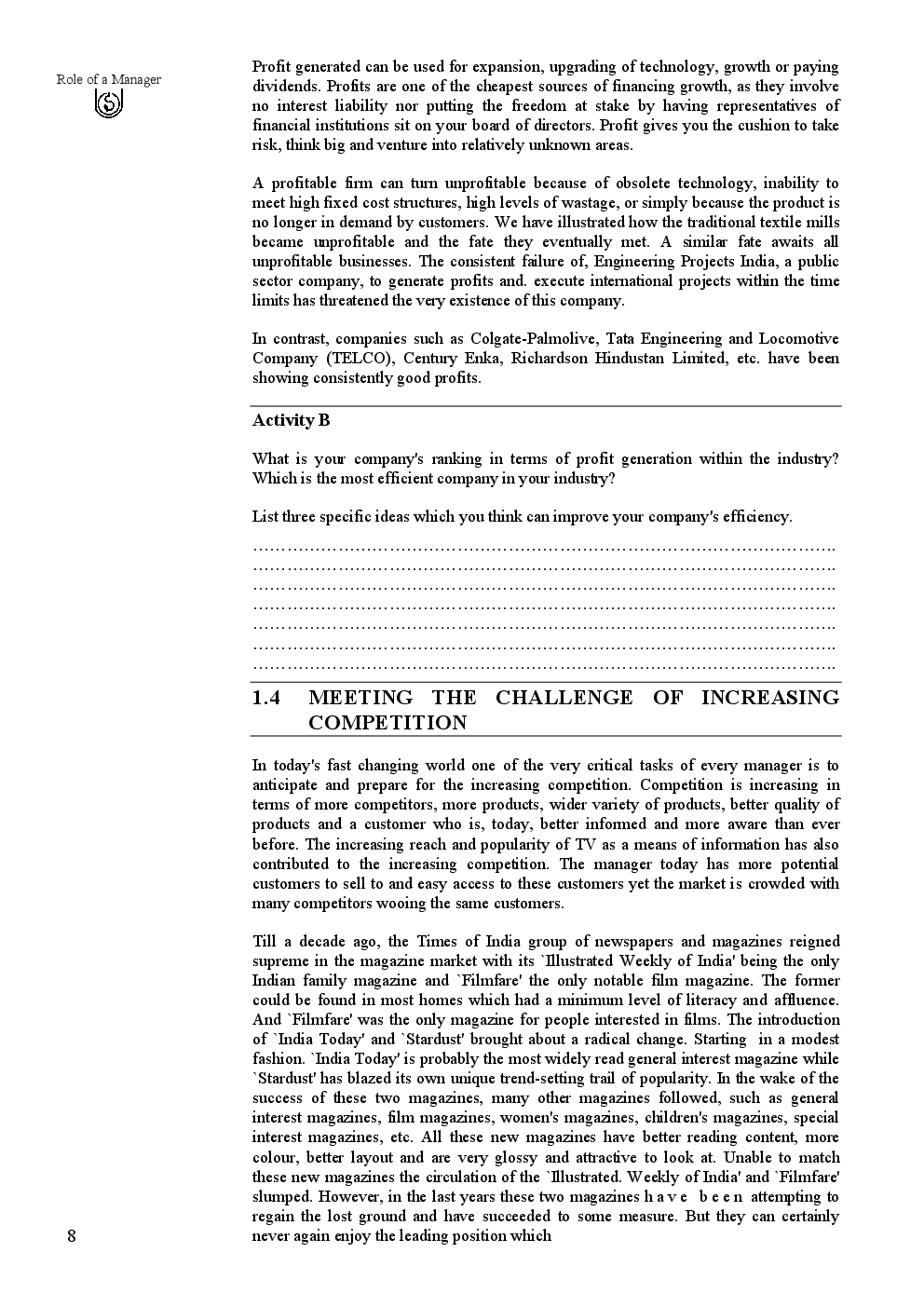 Management Functions and Behaviour - Page 5