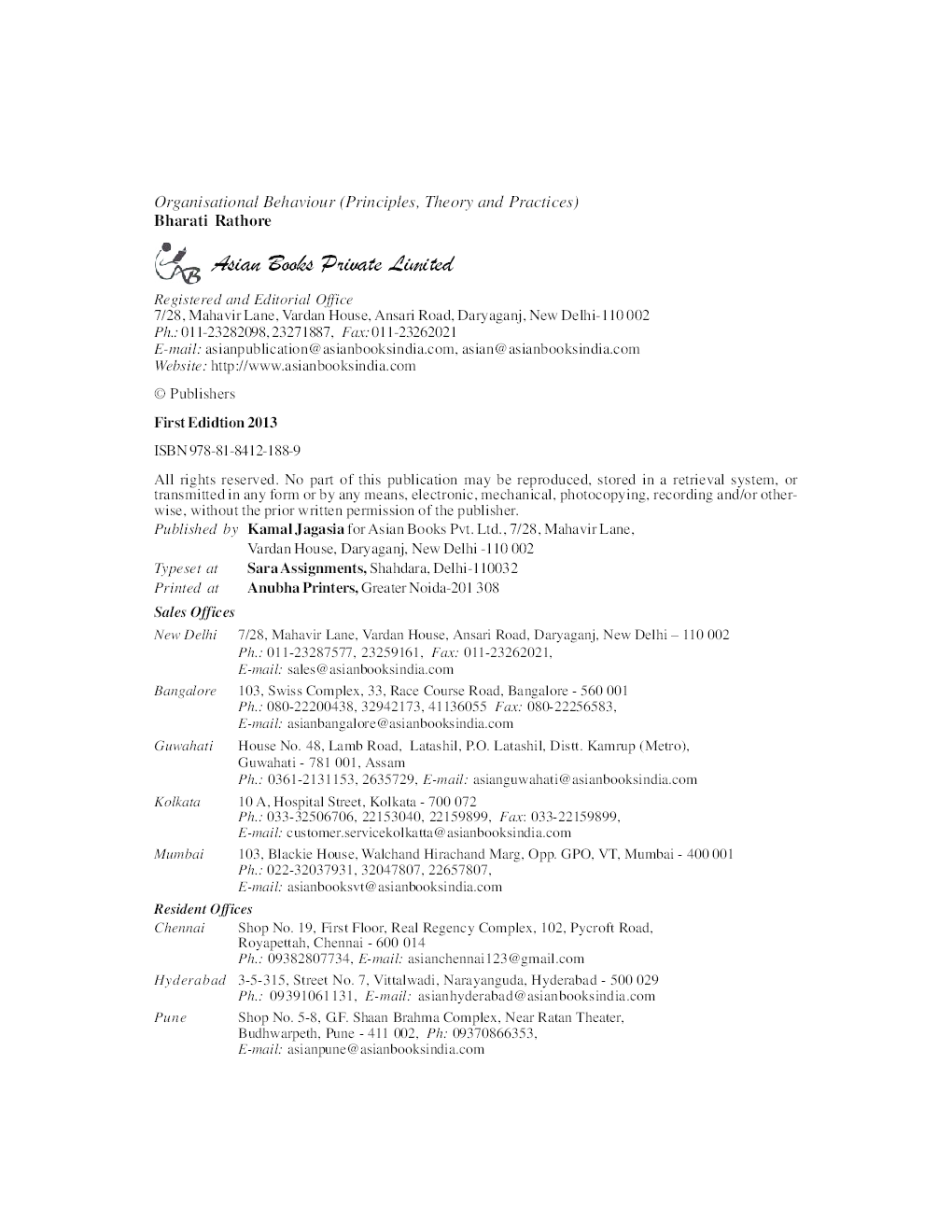 Organisational Behaviour Principles, Theory and Practices - Page 4