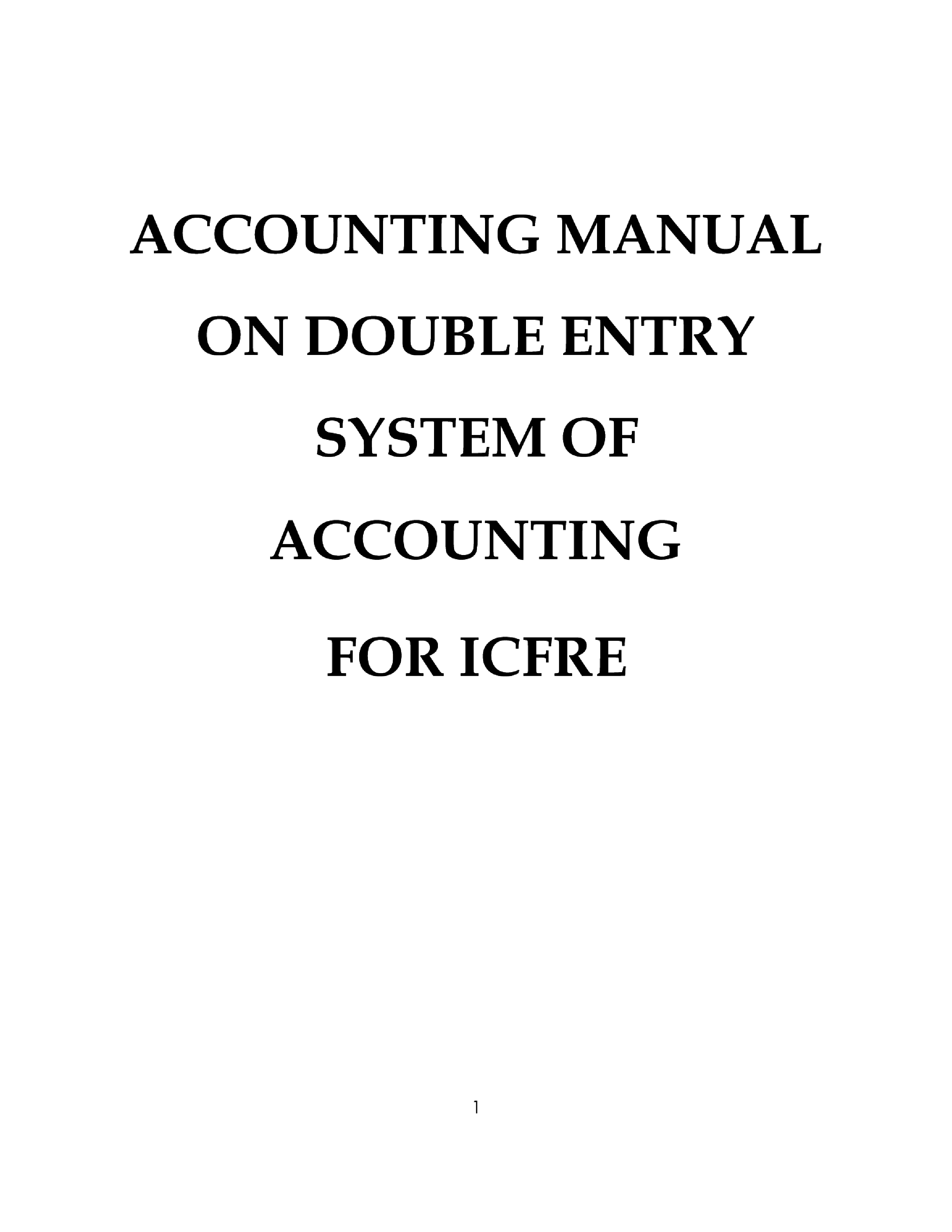 Accounting Manual on Double Entry System of Accounting - Page 2