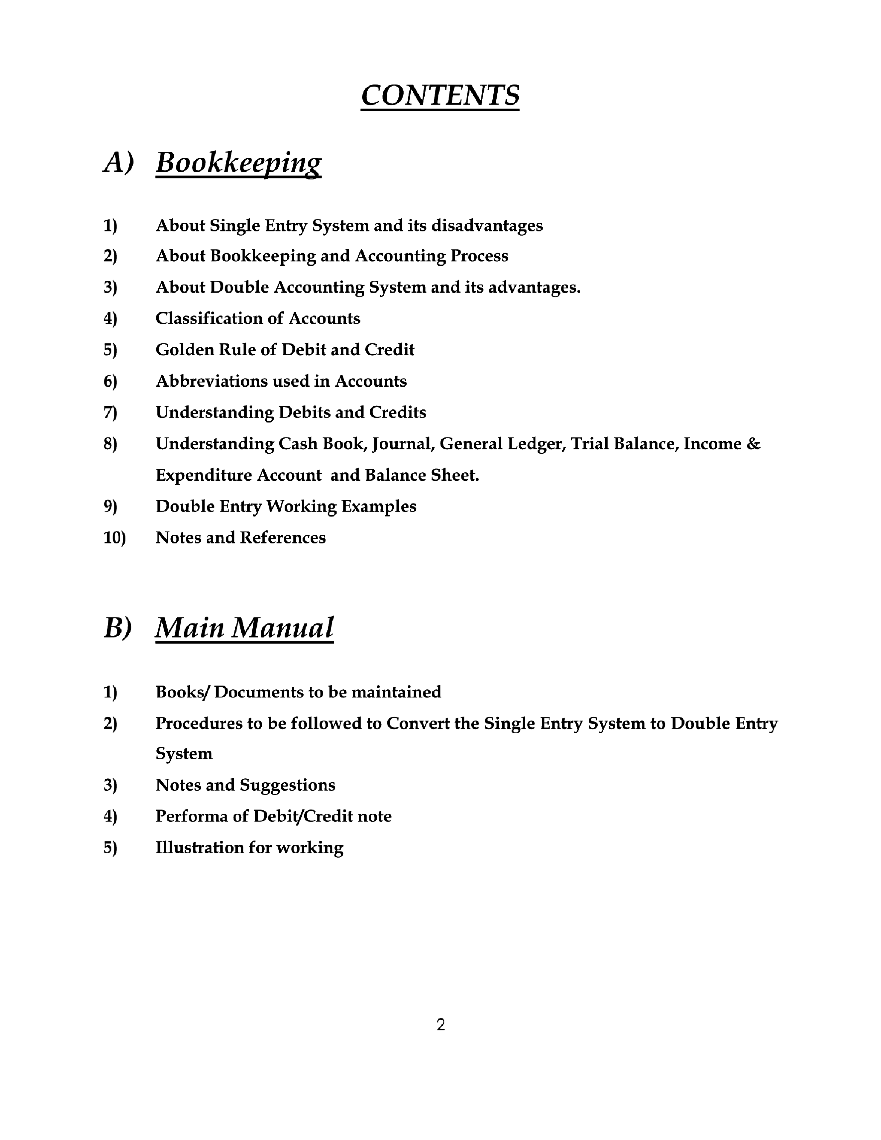 Accounting Manual on Double Entry System of Accounting - Page 3