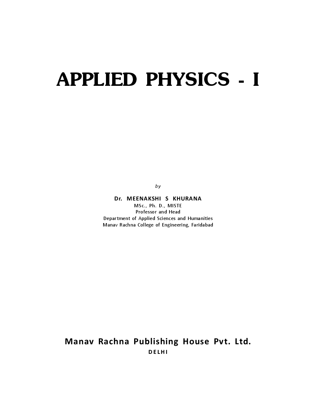 Applied Physics - I - Page 2