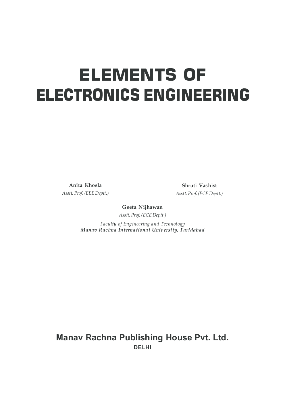 Elements of Electronics Engineering - Page 2