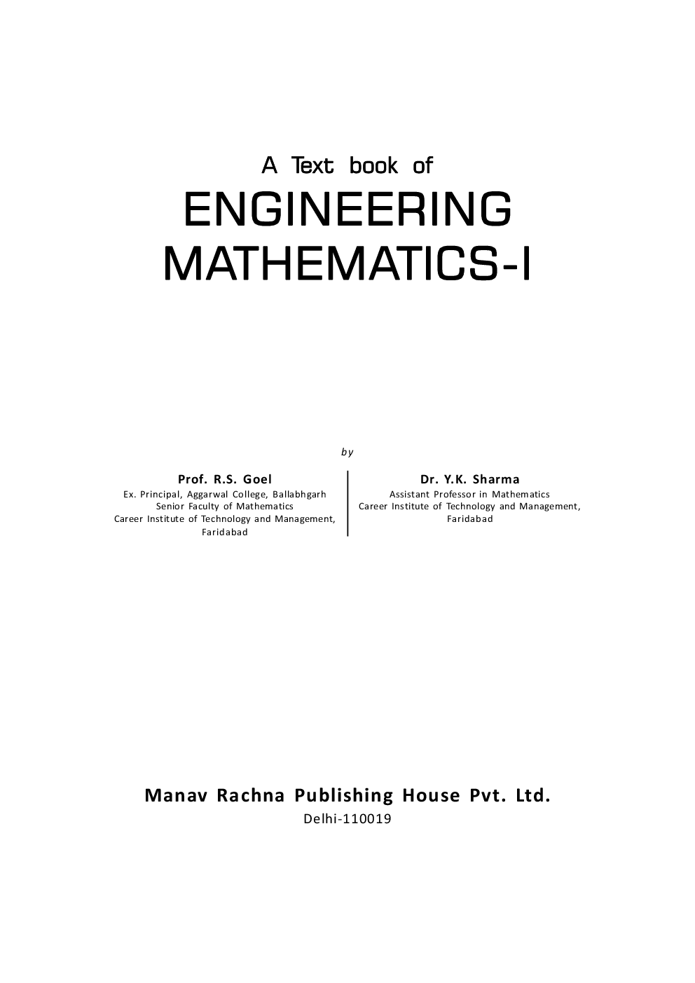 A Textbook of Engineering Mathematics-I - Page 2