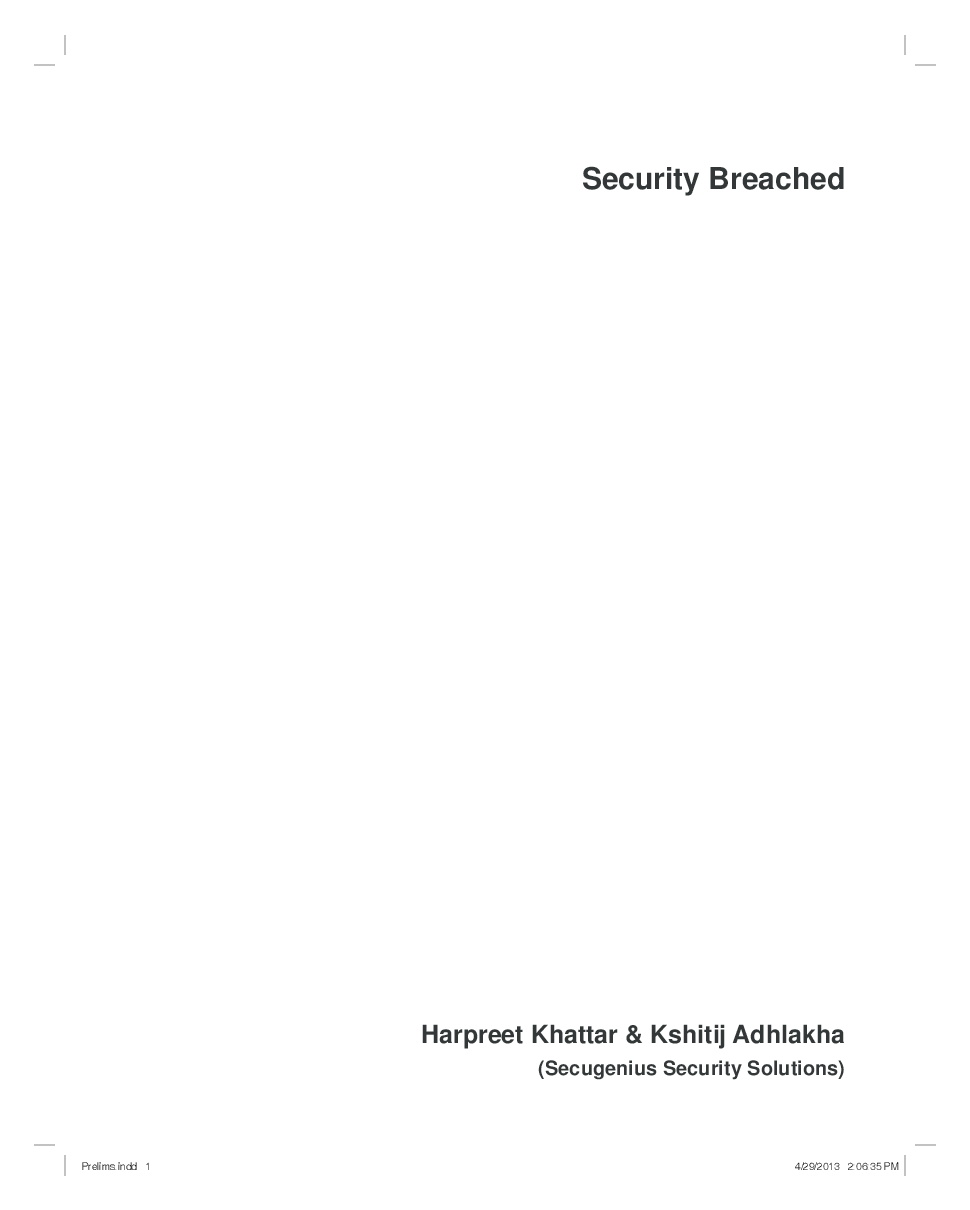 Security Breached - Security Beyond Hacking - Page 2