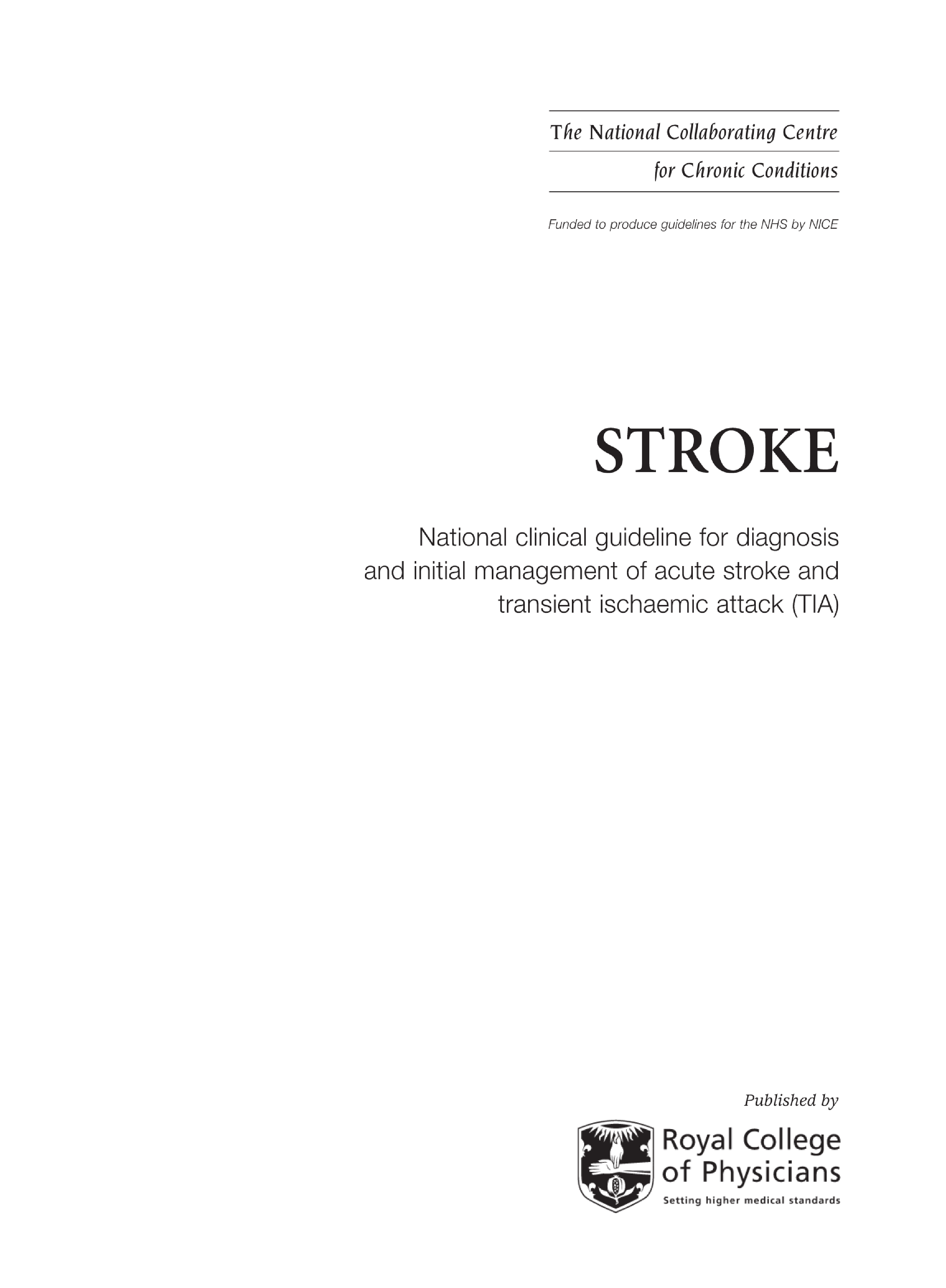 Stroke - National clinical guideline for diagnosis and initial management of acute stroke and transient ischaemic attack (TIA) - Page 2
