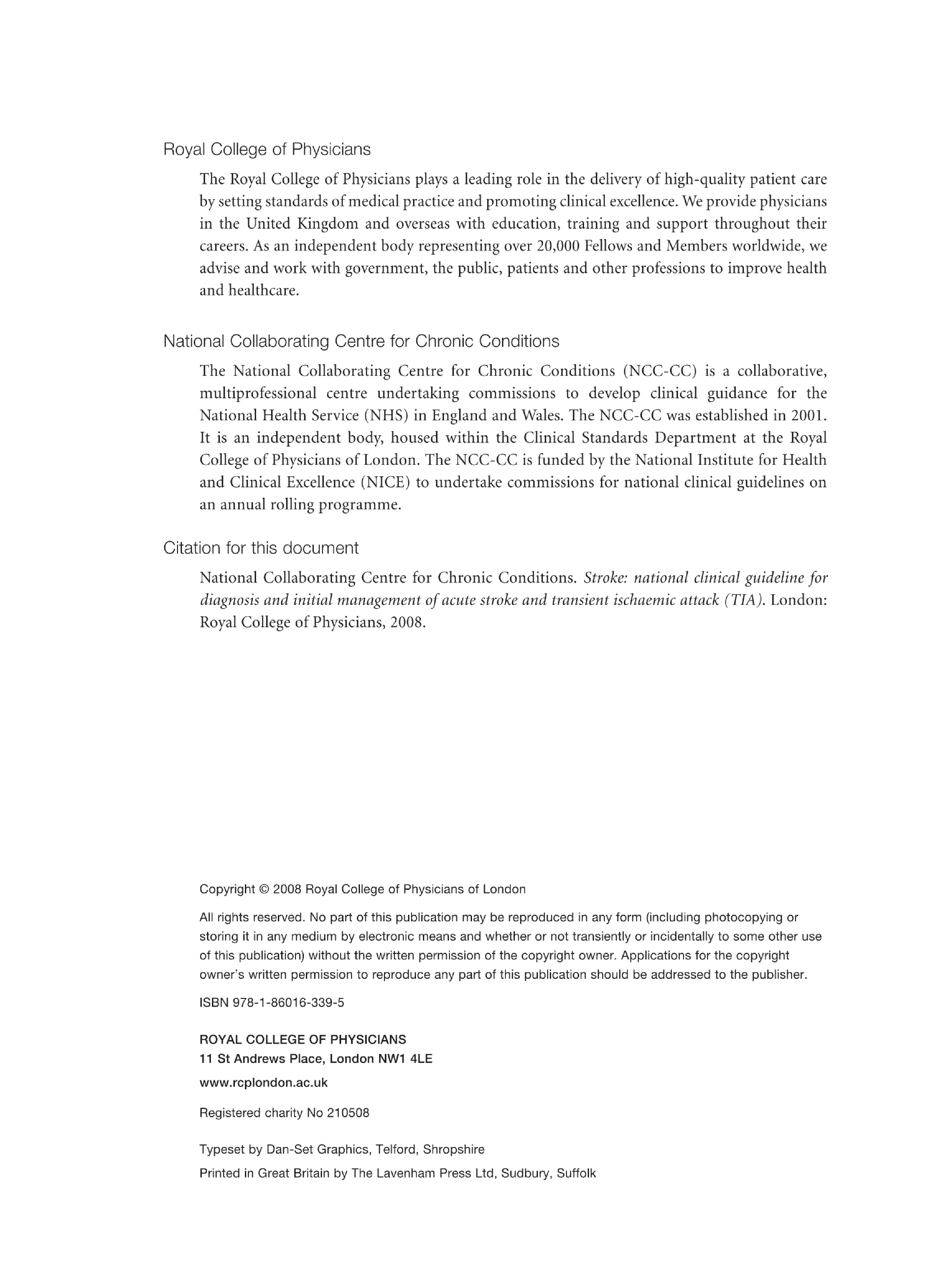 Stroke - National clinical guideline for diagnosis and initial management of acute stroke and transient ischaemic attack (TIA) - Page 3