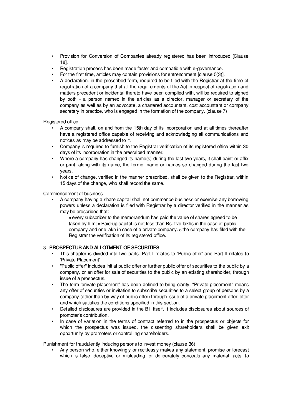 Highlights of the Companies Bill - Page 4